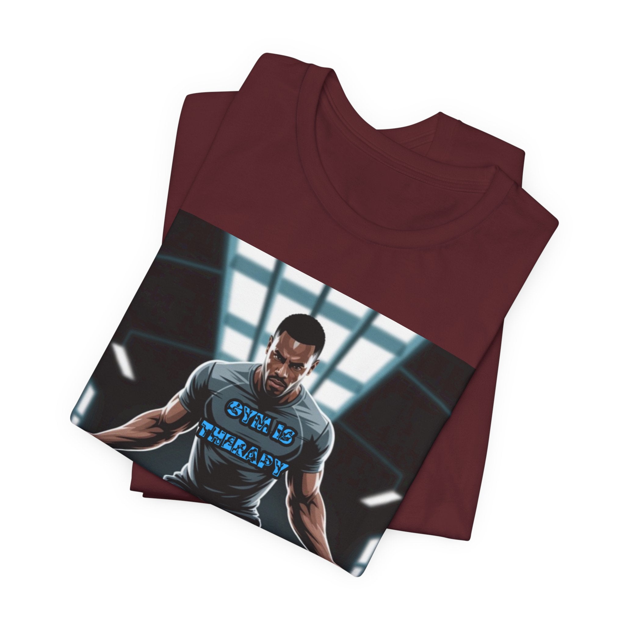 Men T-Shirt = Gym is Therapy