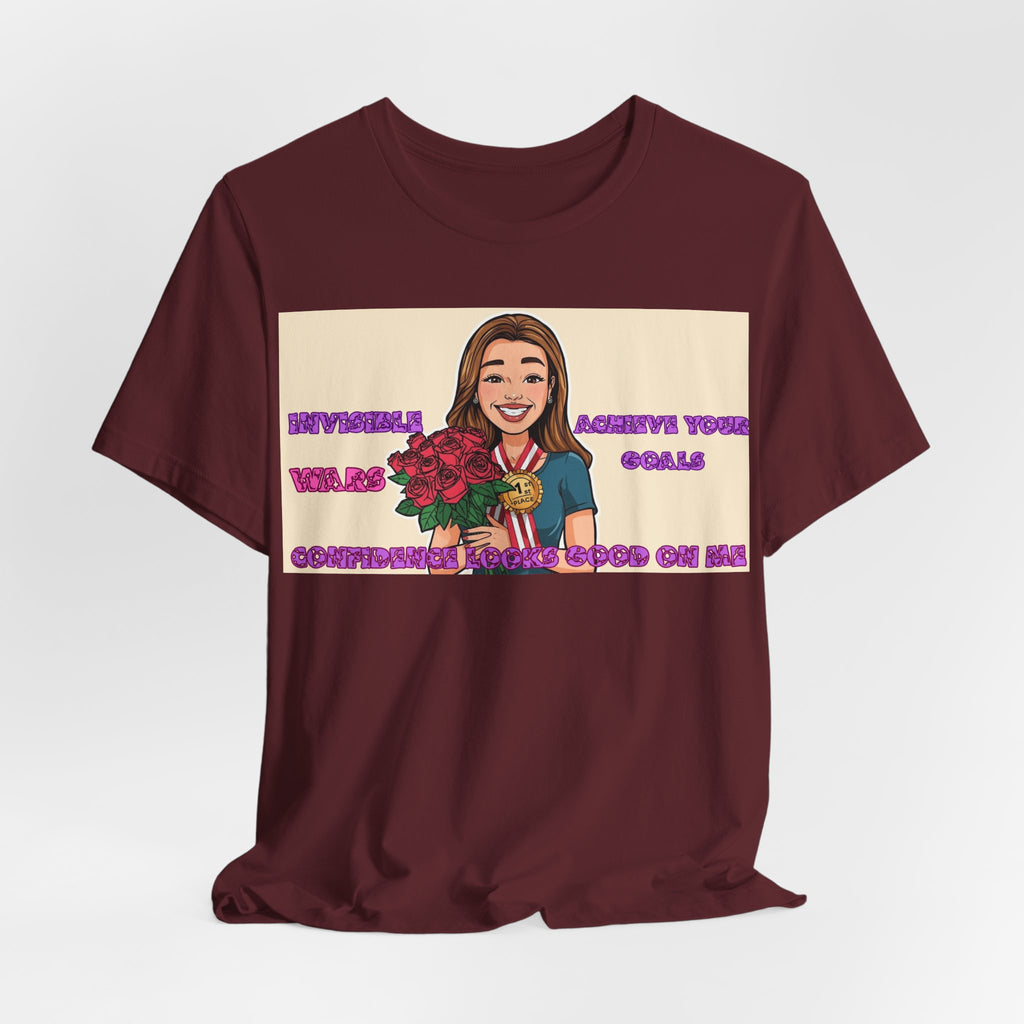 Women T-Shirt—Confidence Looks Good On Me”