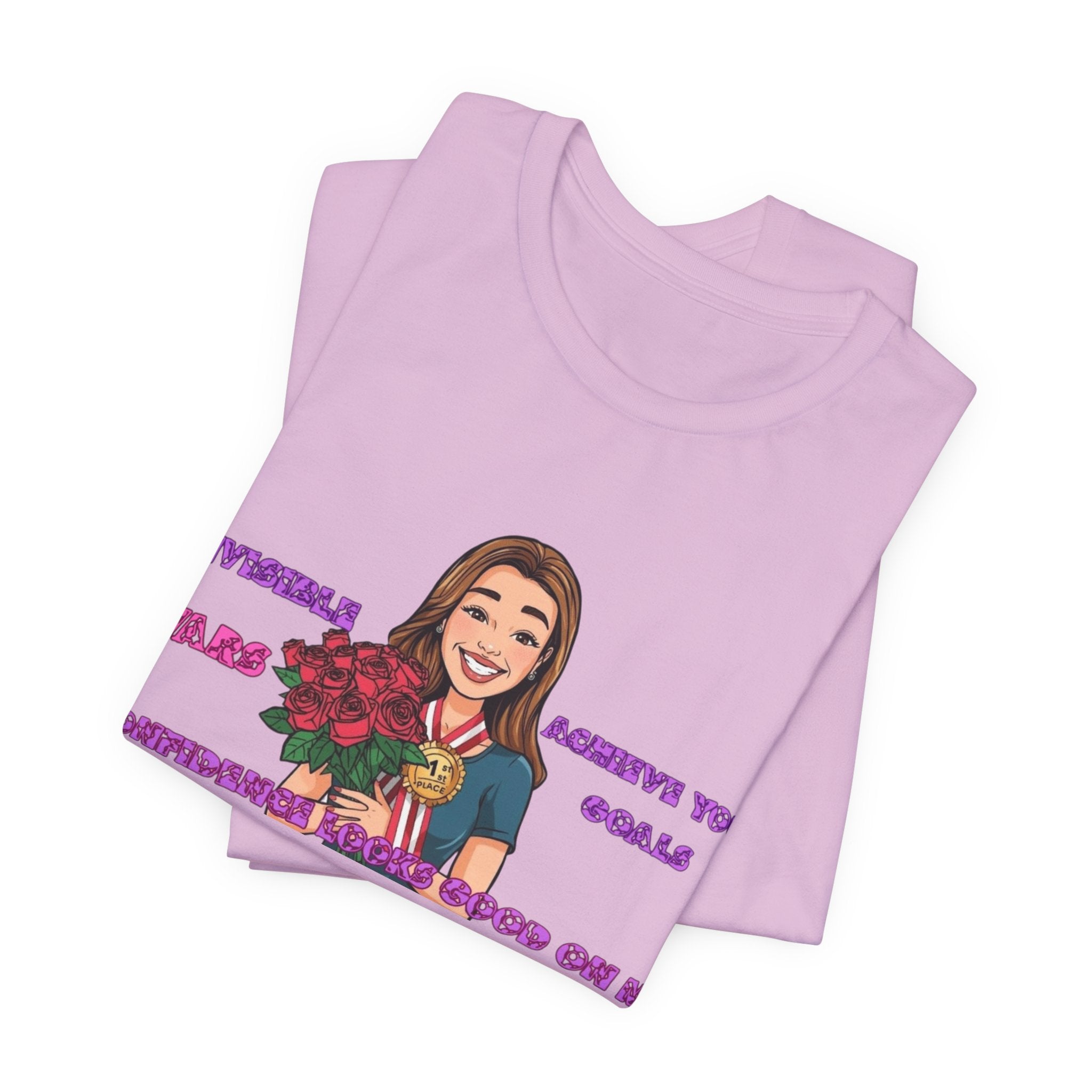 Women T-Shirt—Confidence Looks Good On Me”
