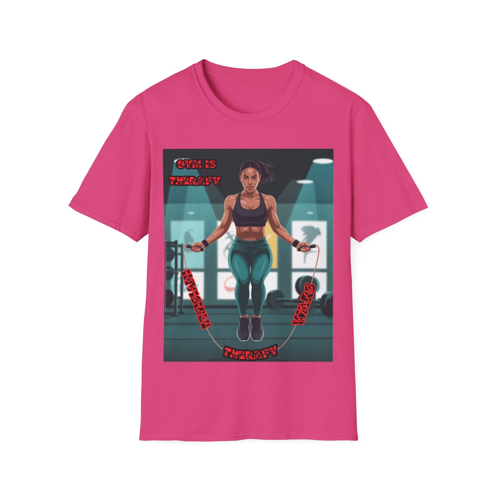 Women T-Shirt —Gym is Therapy Invisible Wars