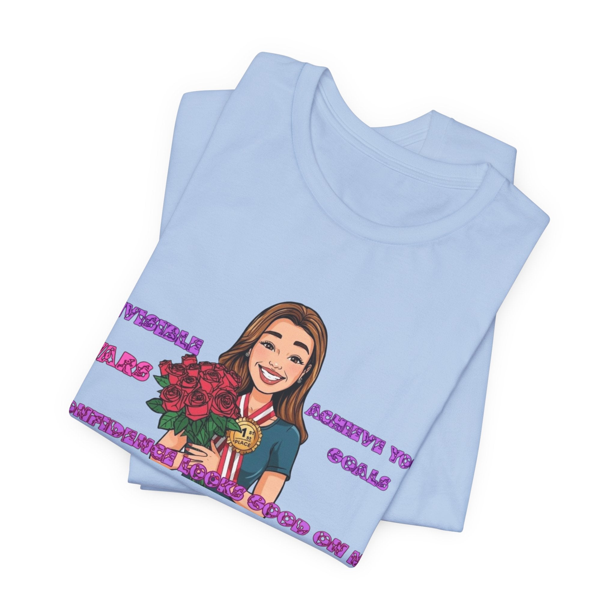 Women T-Shirt—Confidence Looks Good On Me”