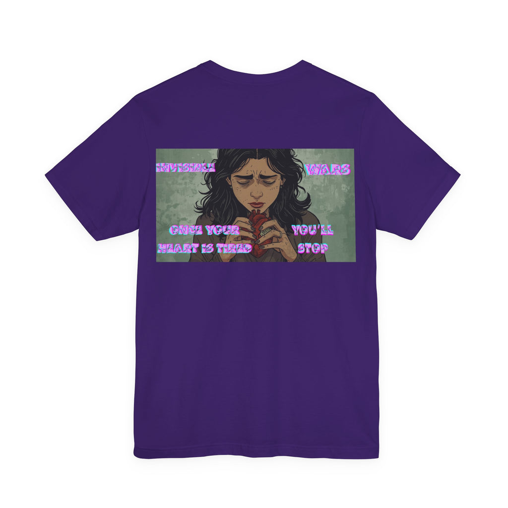 Invisible Wars Graphic Tee — Anime Illustration with "Invisible Wars" Text