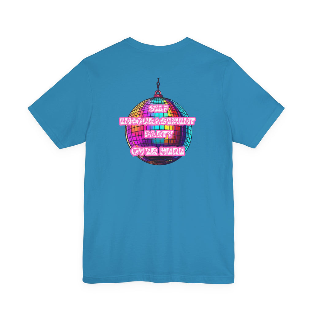 Women Disco Ball T-shirt — Self Encouragement Party