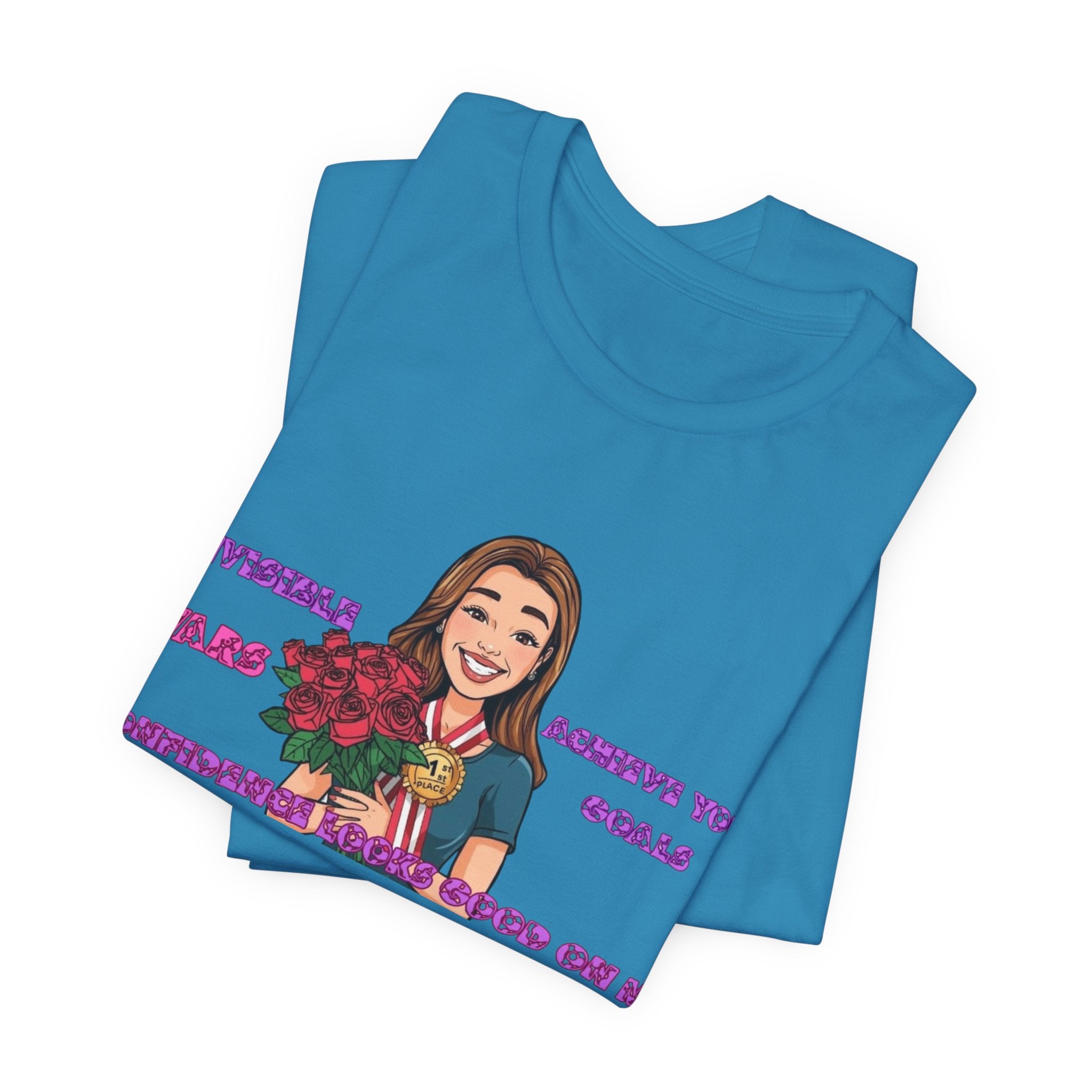 Women T-Shirt—Confidence Looks Good On Me”