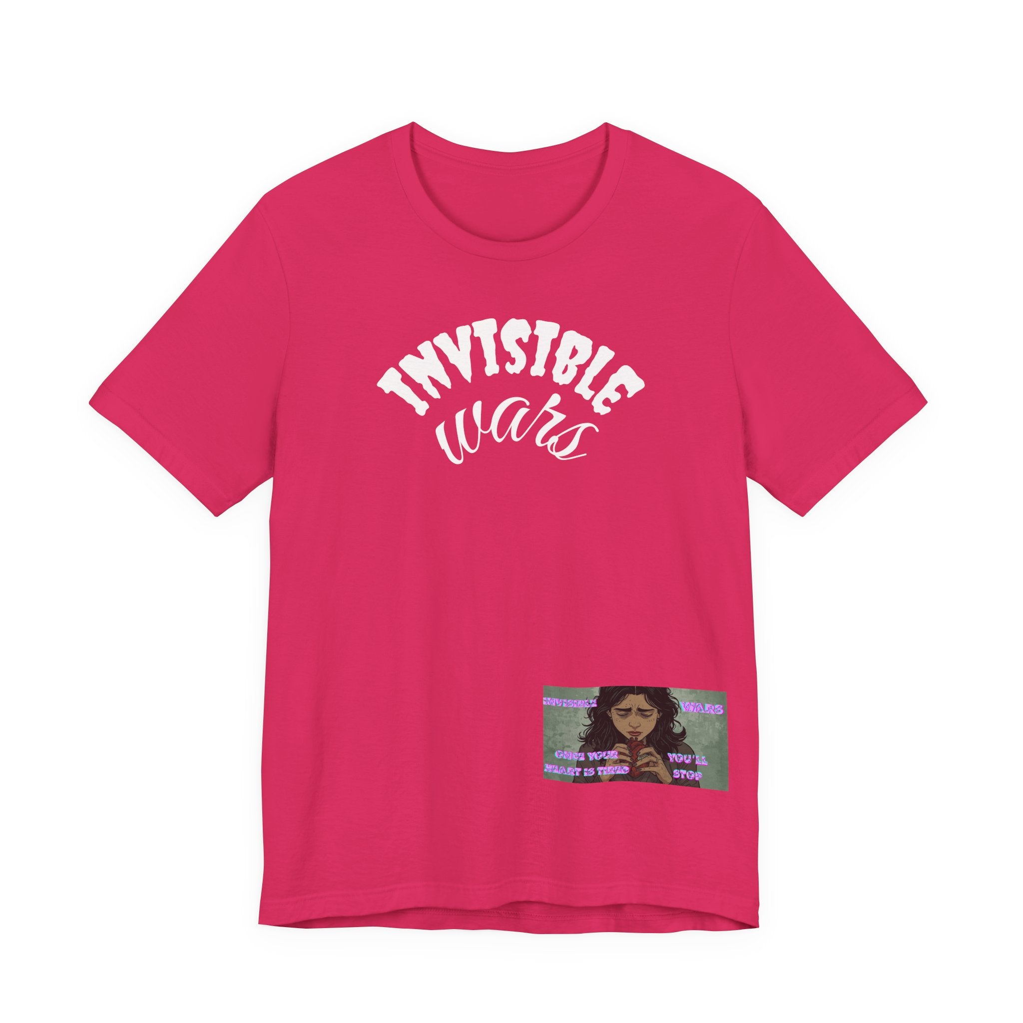 Invisible Wars Graphic Tee — Anime Illustration with "Invisible Wars" Text