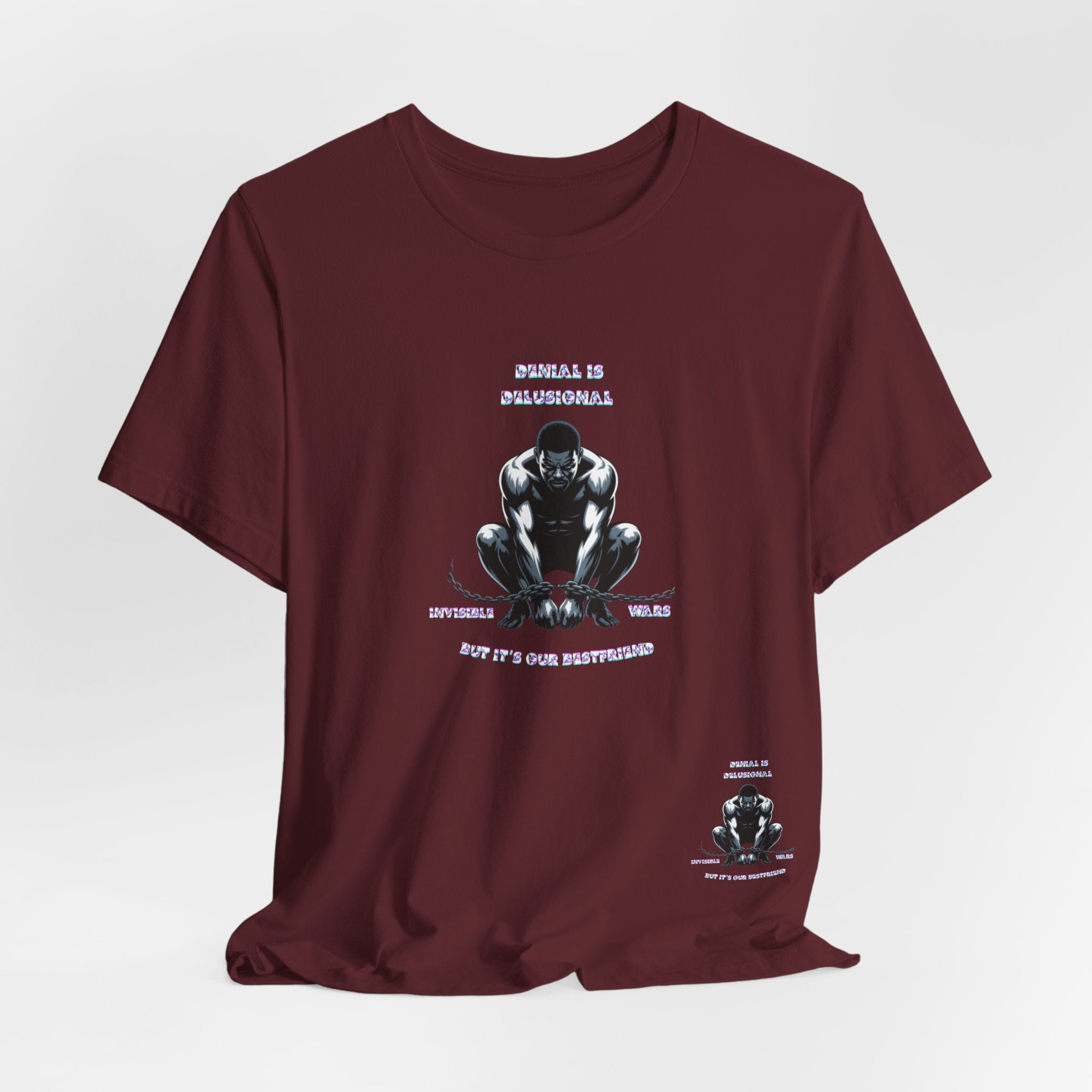 Men T-Shirt—-Denial is Delusion