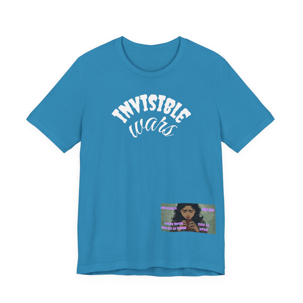 Invisible Wars Graphic Tee — Anime Illustration with "Invisible Wars" Text