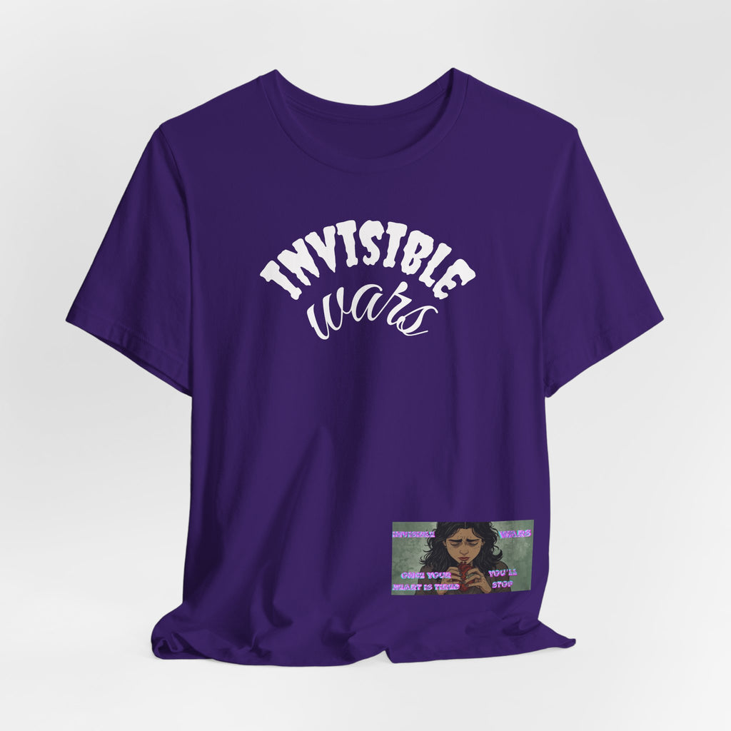 Invisible Wars Graphic Tee — Anime Illustration with "Invisible Wars" Text