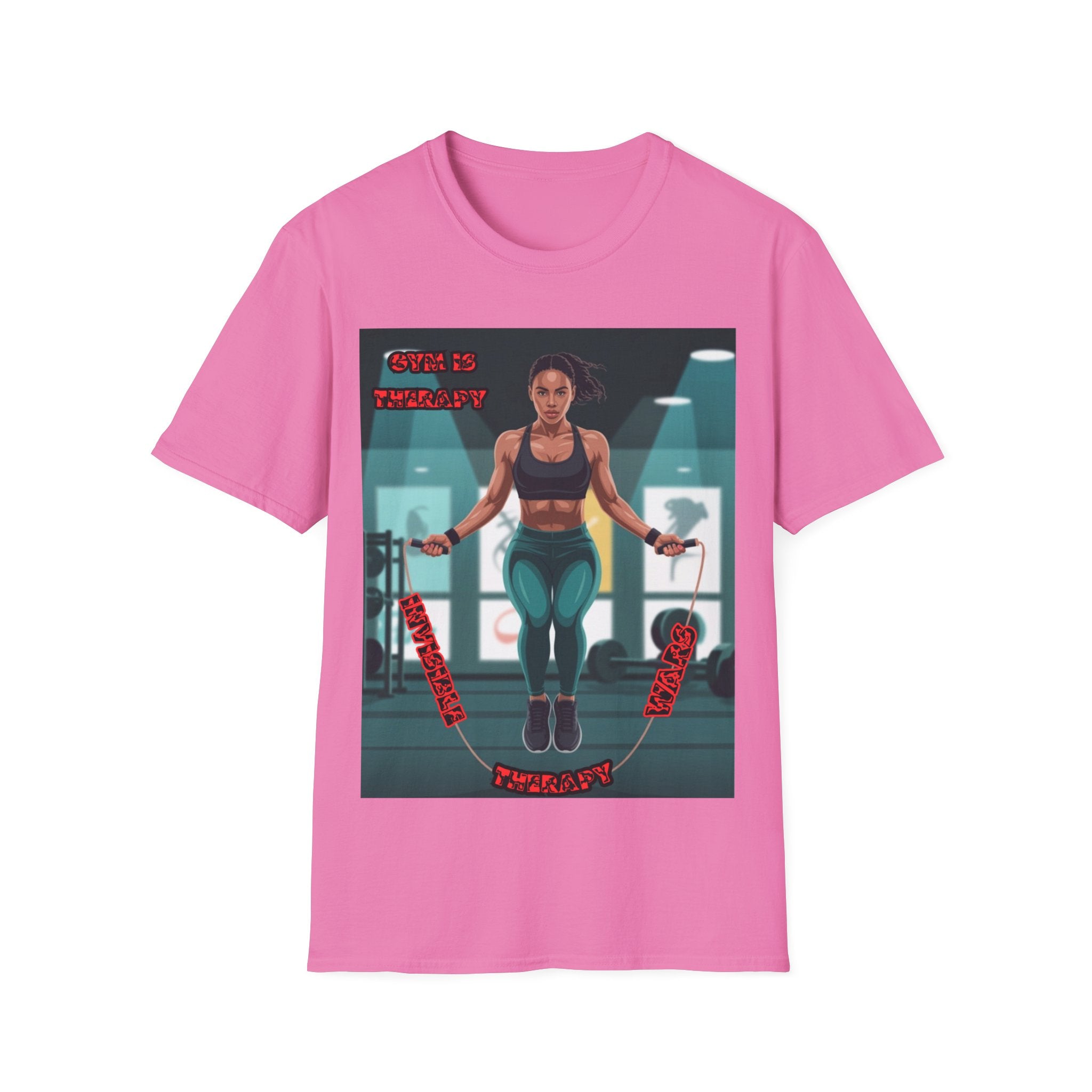 Women T-Shirt —Gym is Therapy Invisible Wars