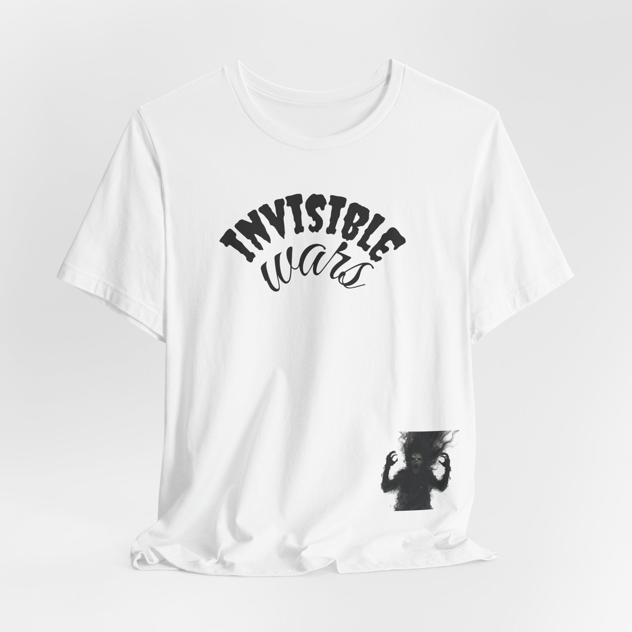 Men T-shirt Invisible Wars — Demons Lurk