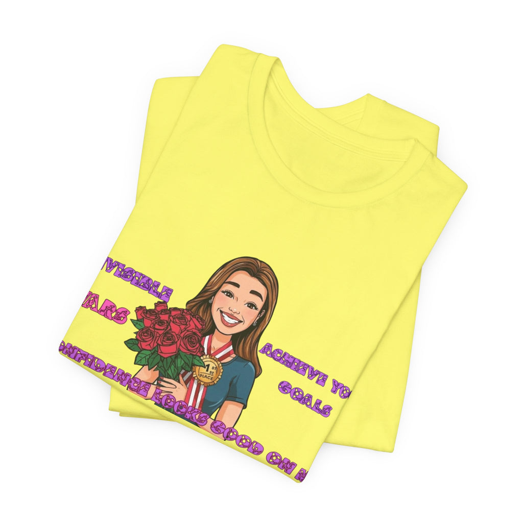 Women T-Shirt—Confidence Looks Good On Me”