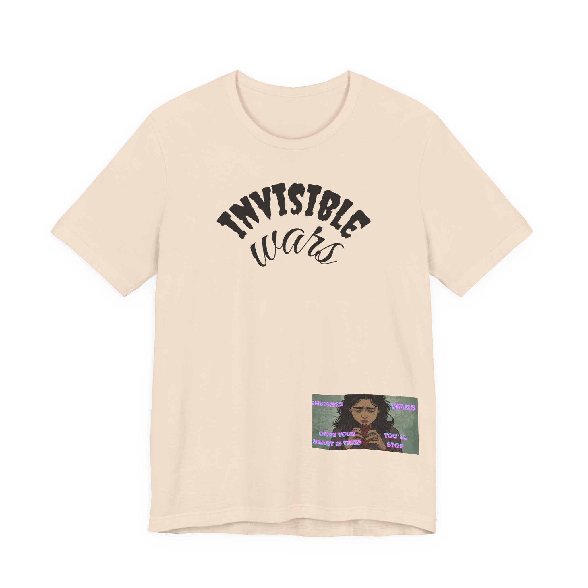 Invisible Wars Graphic Tee — Anime Illustration with "Invisible Wars" Text