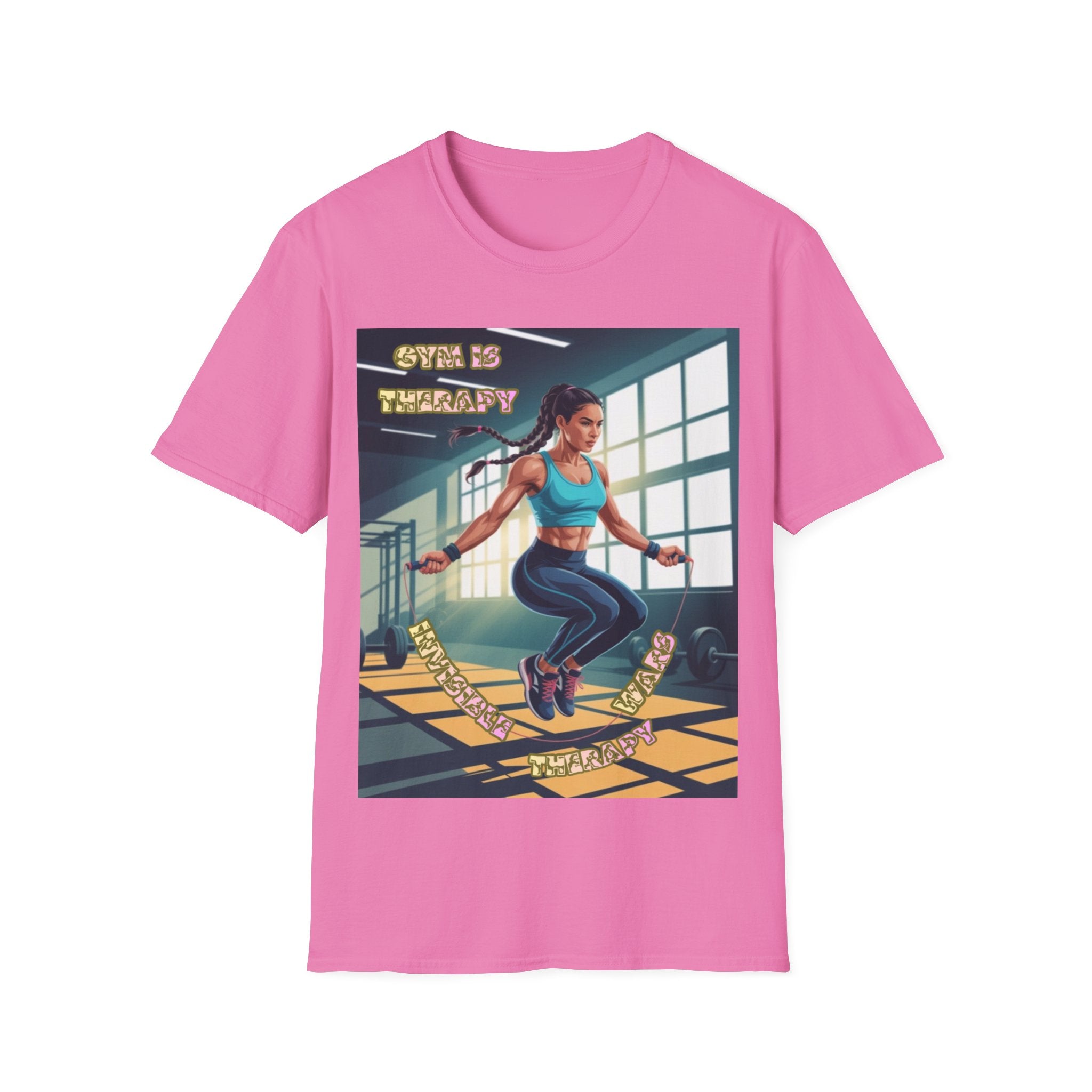 Women T-Shirt - Gym is Therapy Invisible Wars