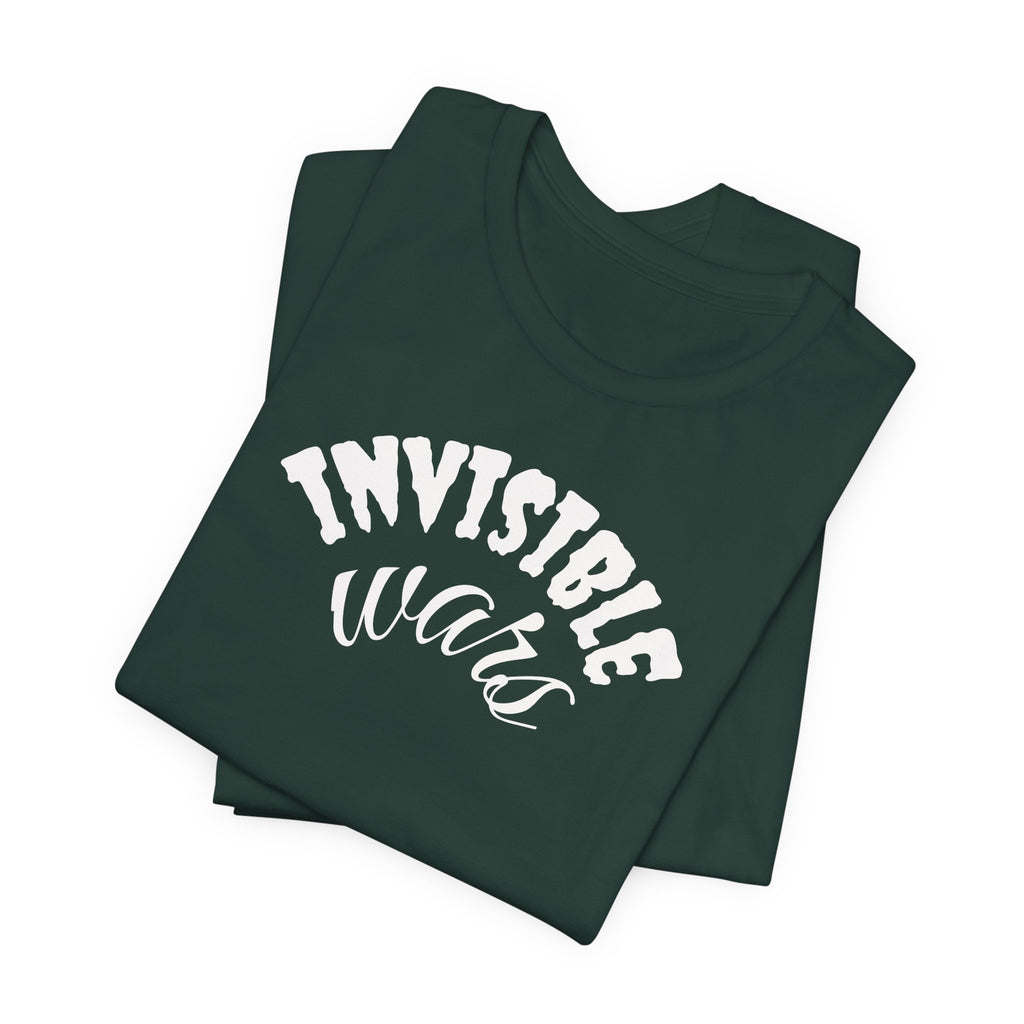 Invisible Wars Graphic Tee — Anime Illustration with "Invisible Wars" Text