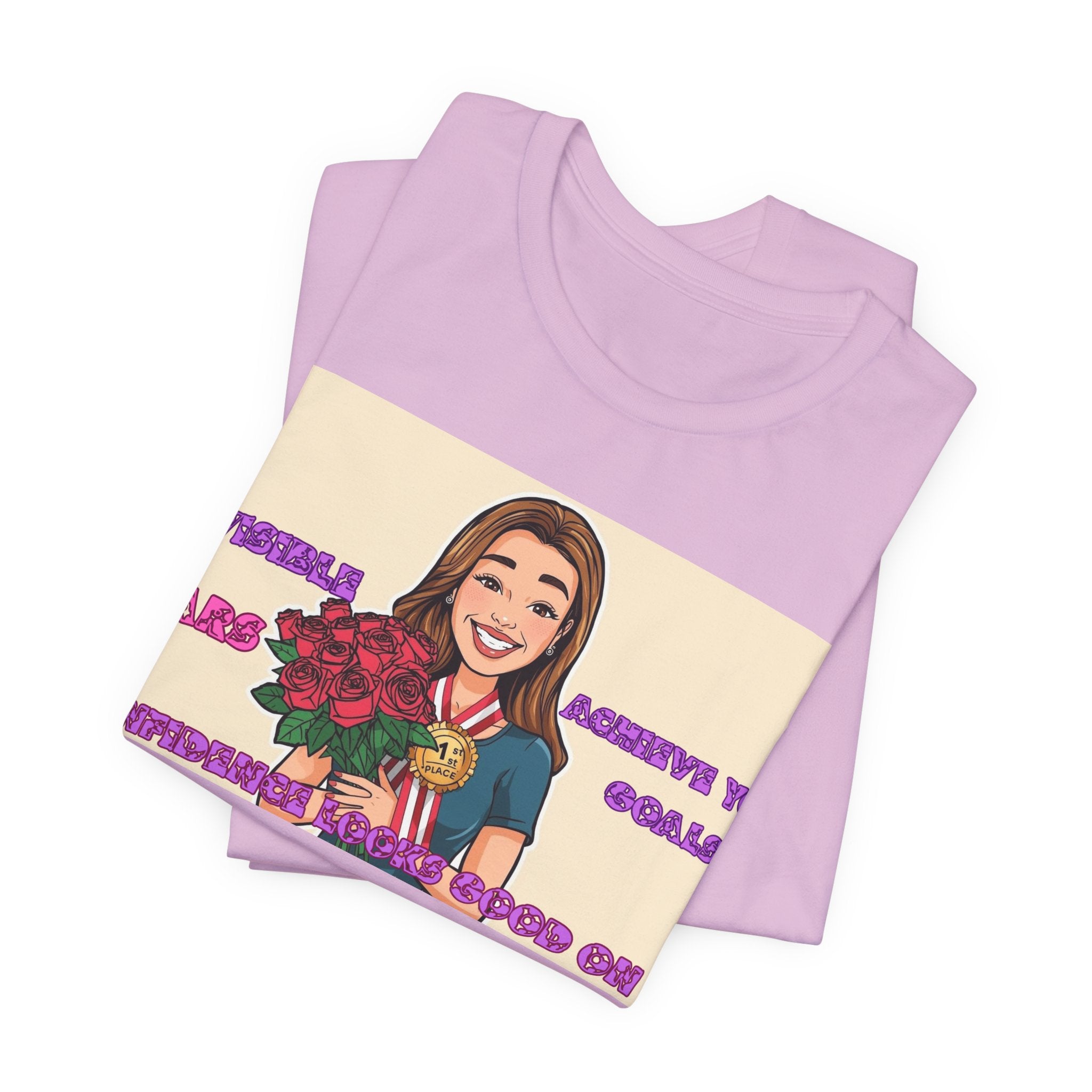 Women T-Shirt—Confidence Looks Good On Me”