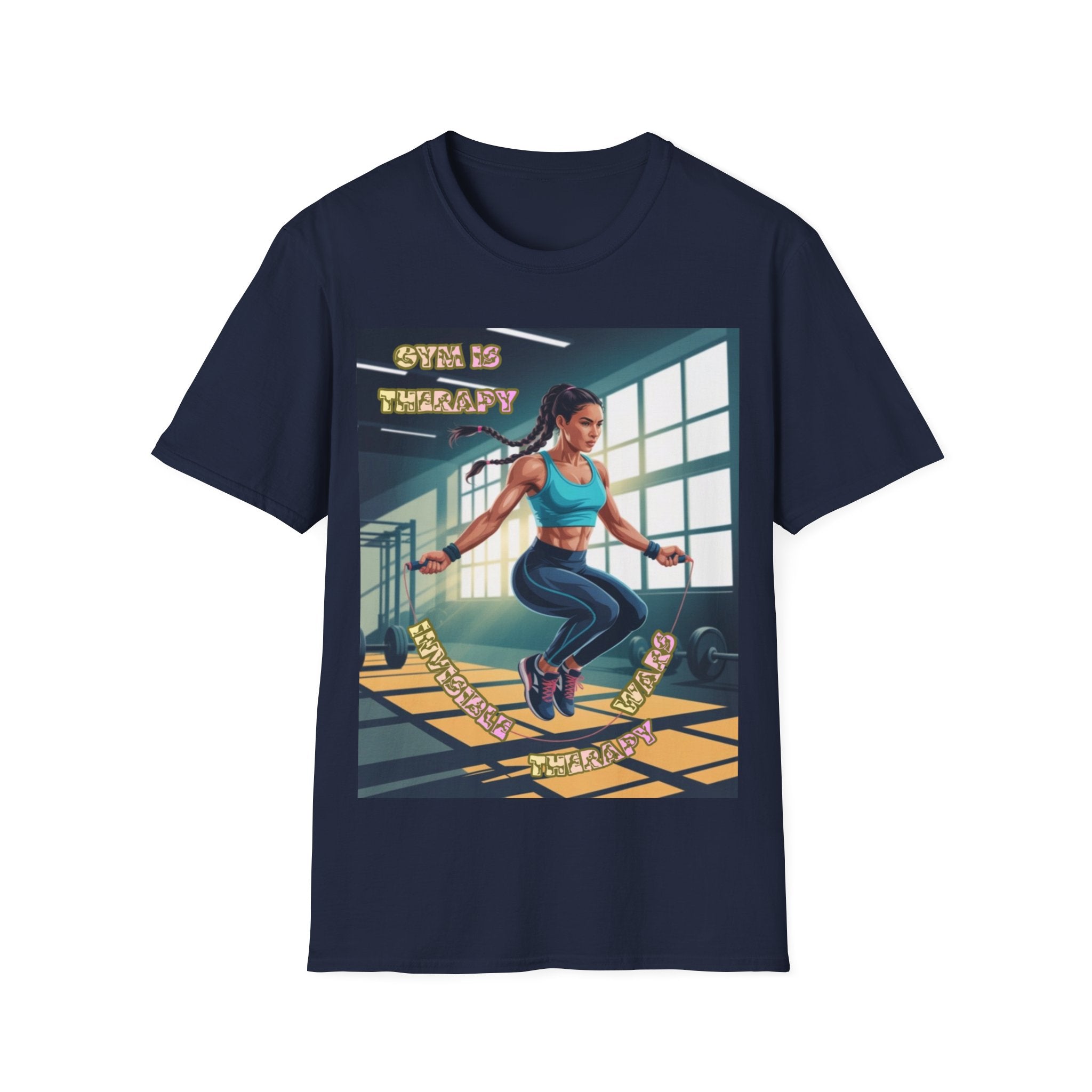Women T-Shirt - Gym is Therapy Invisible Wars