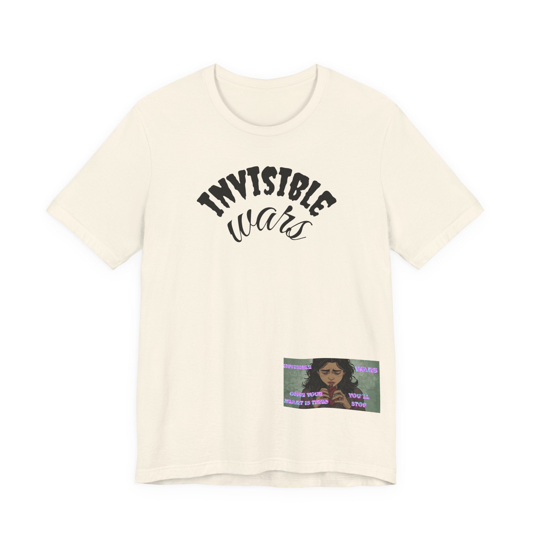 Invisible Wars Graphic Tee — Anime Illustration with "Invisible Wars" Text