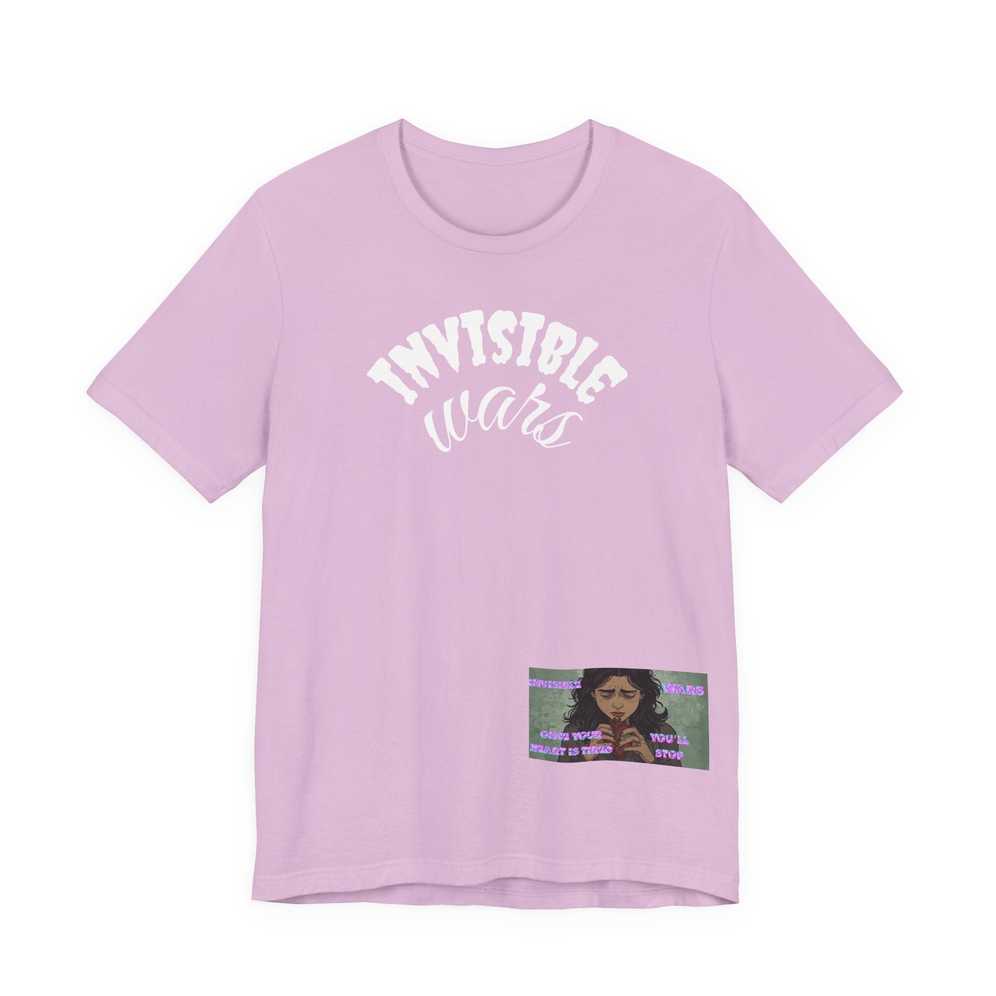 Invisible Wars Graphic Tee — Anime Illustration with "Invisible Wars" Text