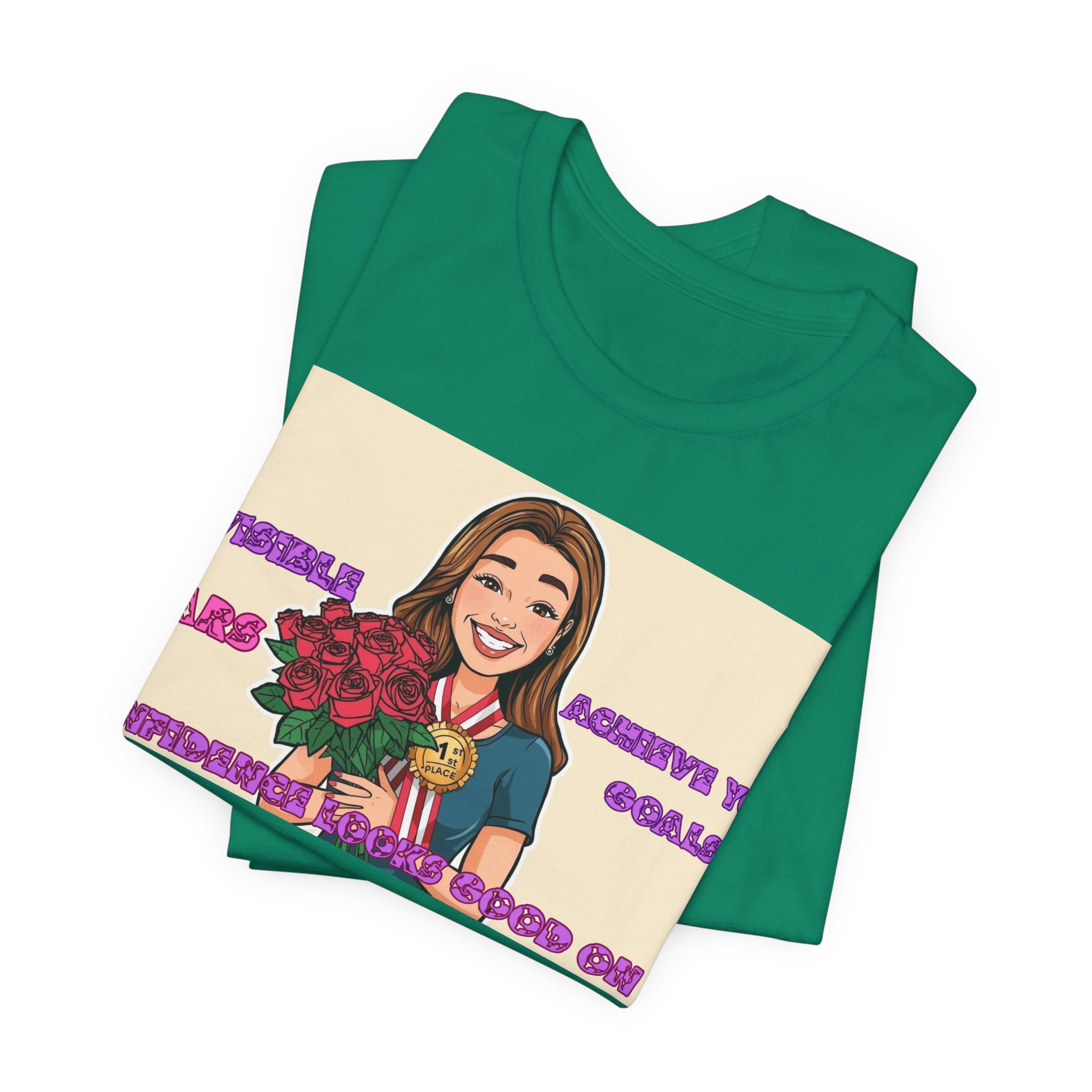 Women T-Shirt—Confidence Looks Good On Me”