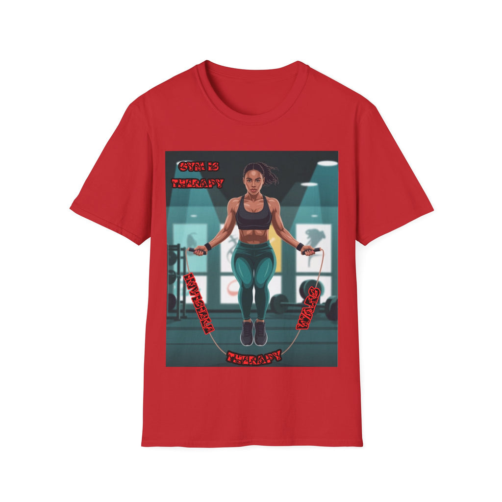 Women T-Shirt —Gym is Therapy Invisible Wars