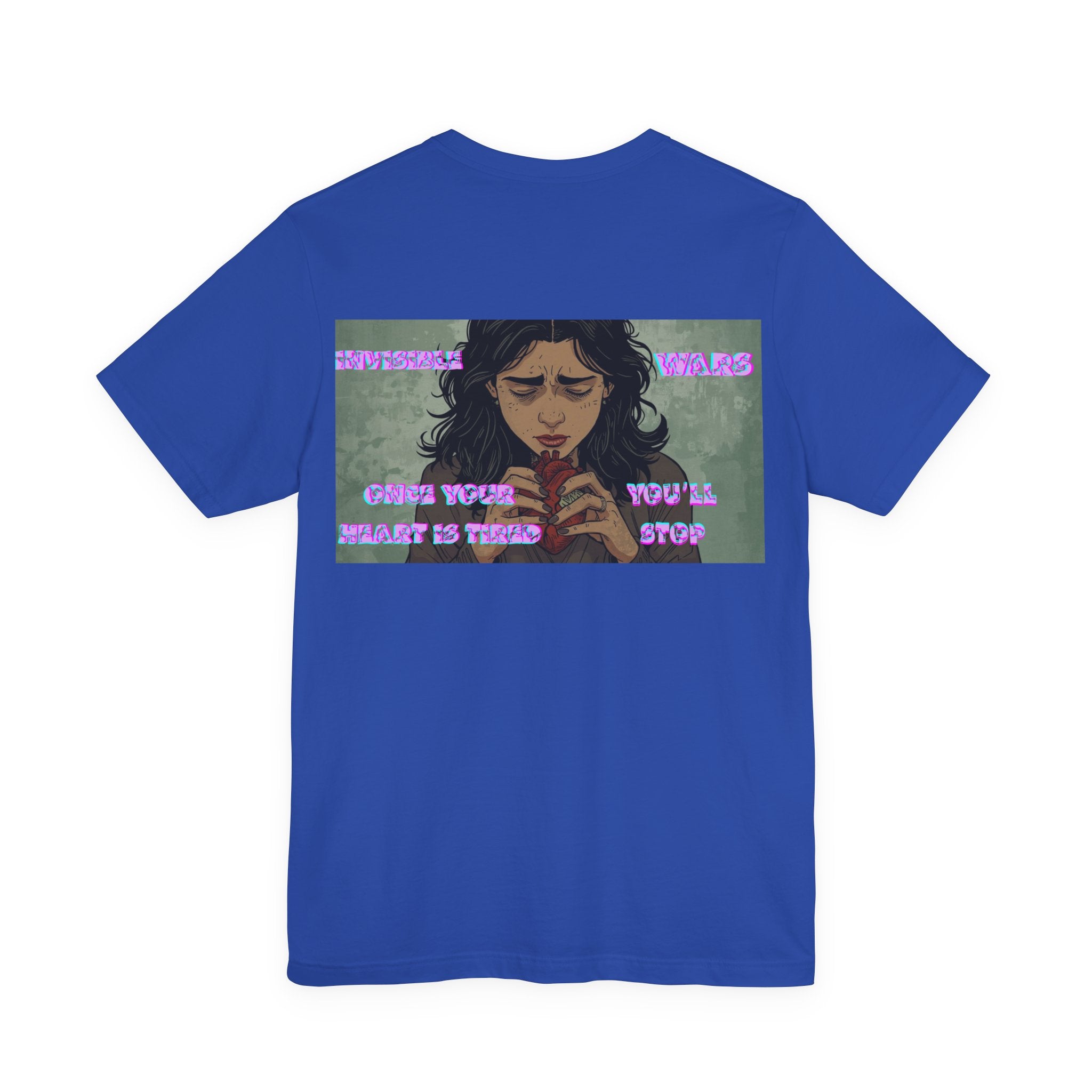 Invisible Wars Graphic Tee — Anime Illustration with "Invisible Wars" Text