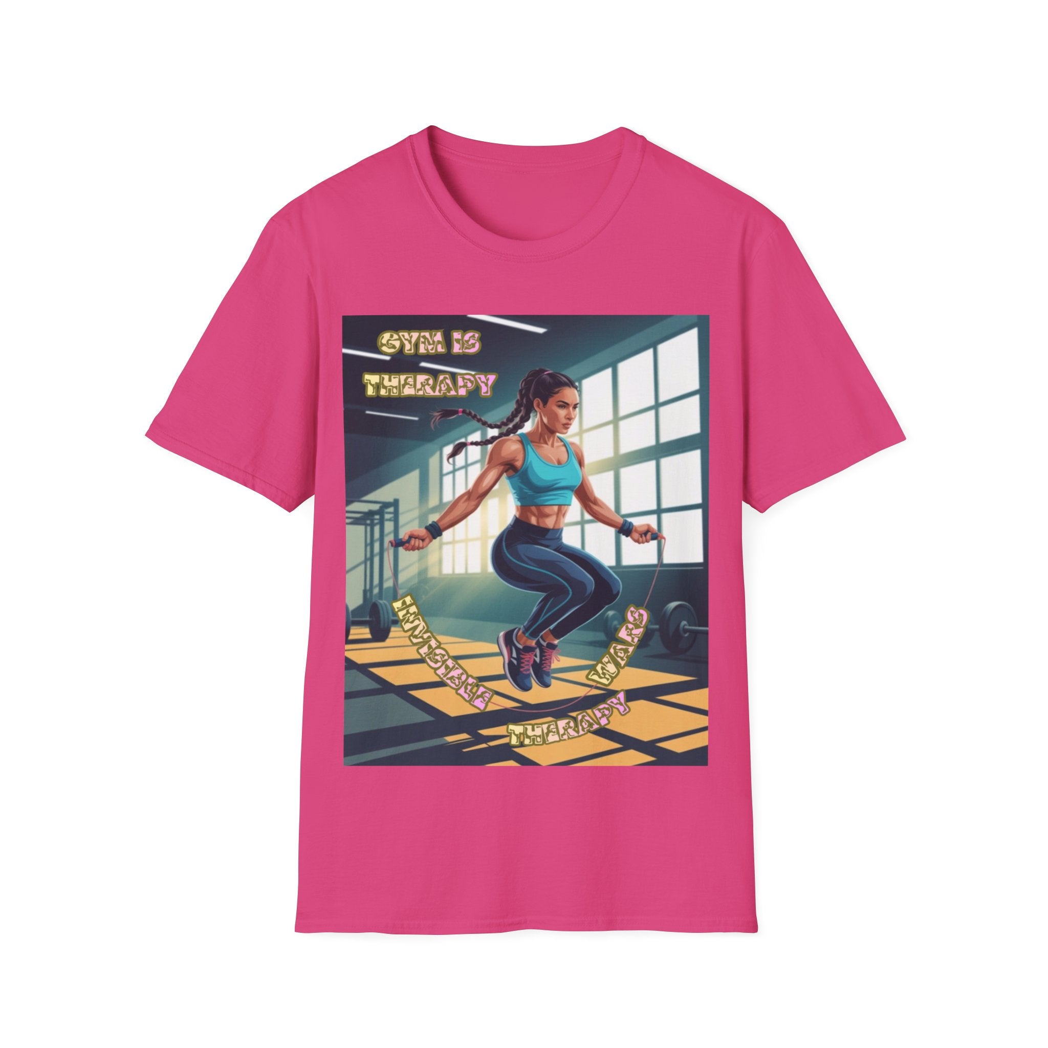 Women T-Shirt - Gym is Therapy Invisible Wars