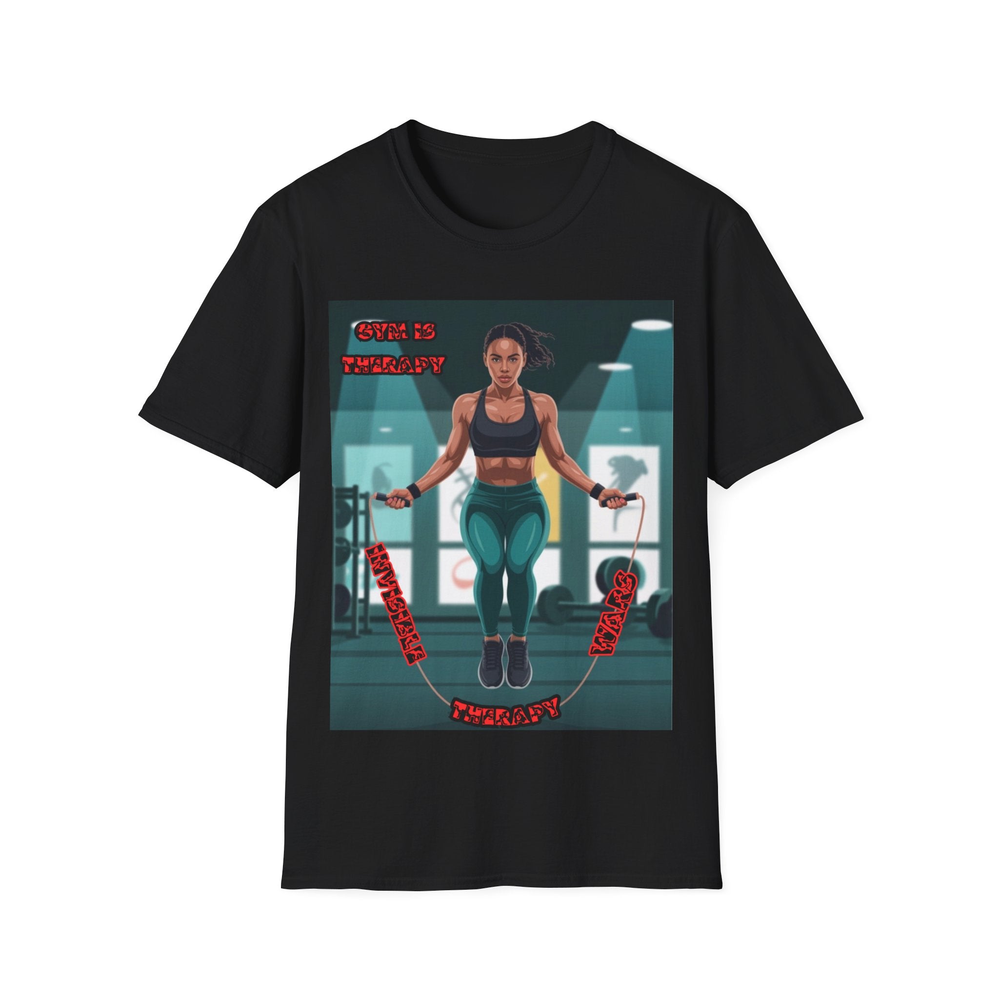 Women T-Shirt —Gym is Therapy Invisible Wars