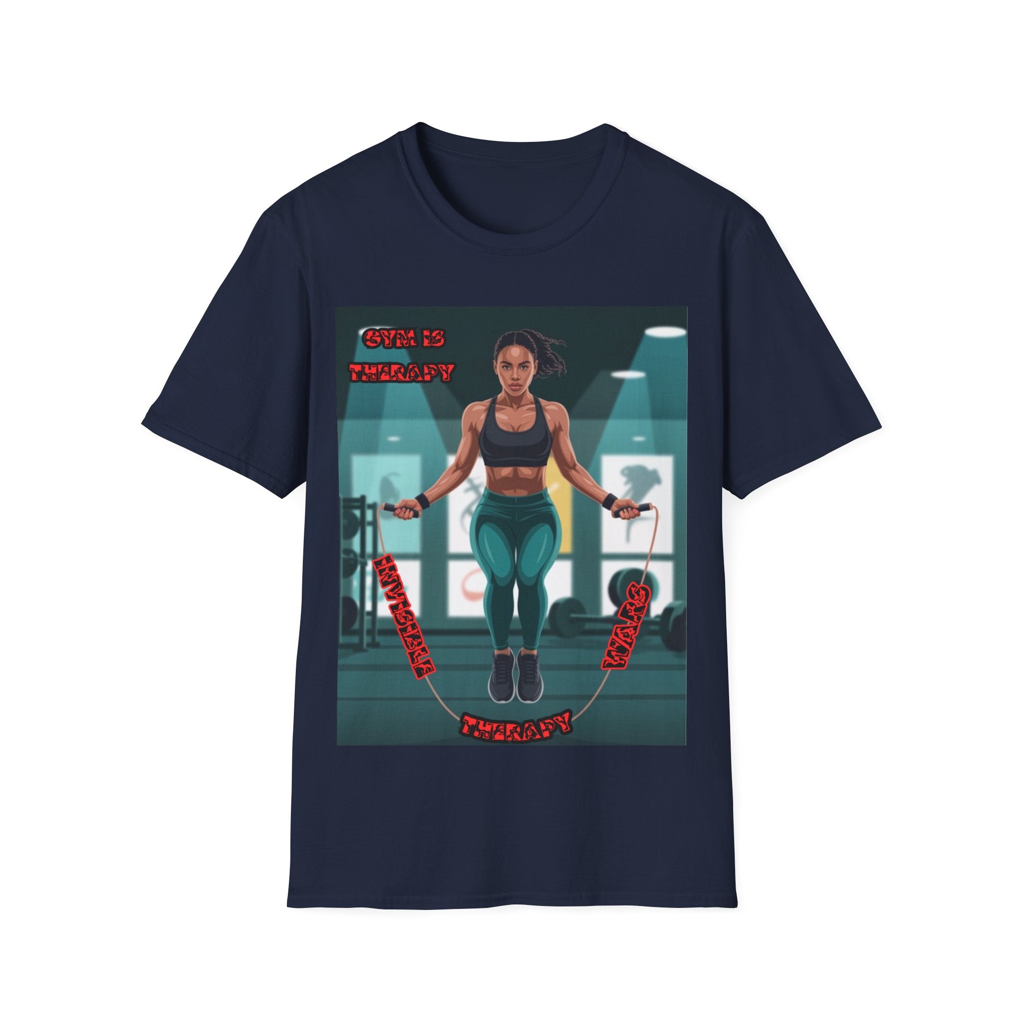 Women T-Shirt —Gym is Therapy Invisible Wars
