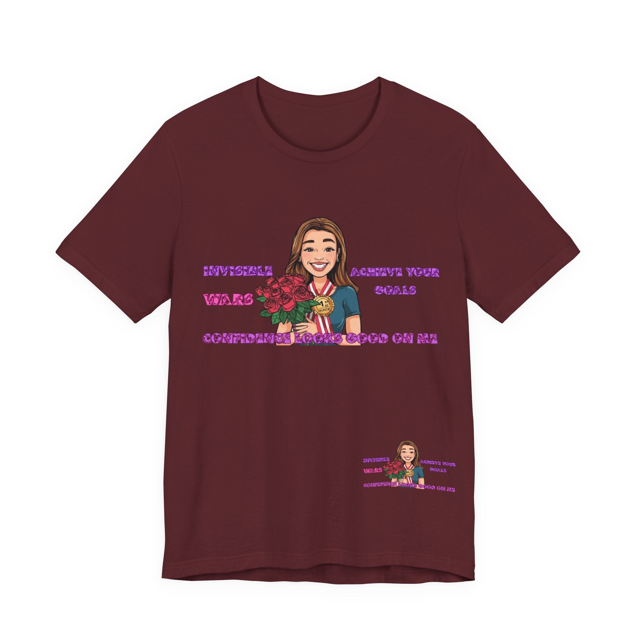 Women T-Shirt—Confidence Looks Good On Me”