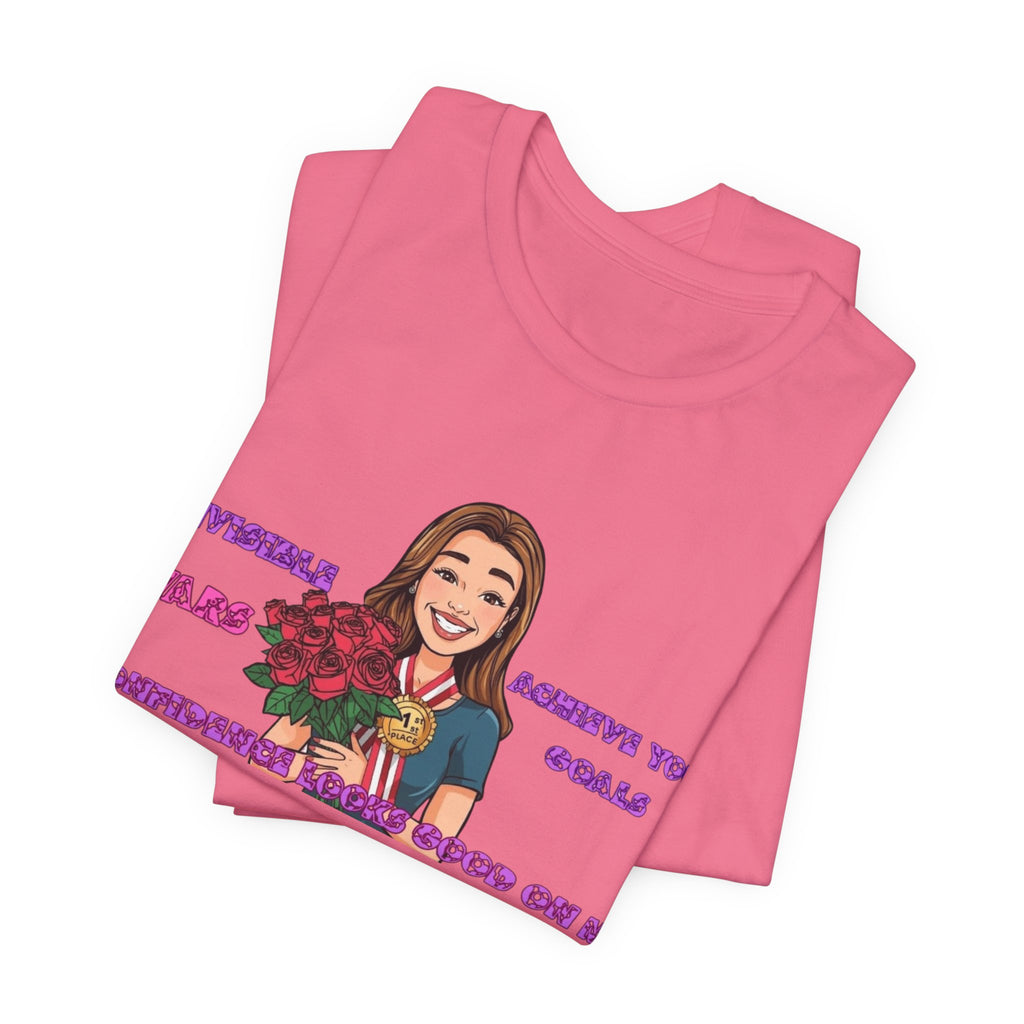 Women T-Shirt—Confidence Looks Good On Me”