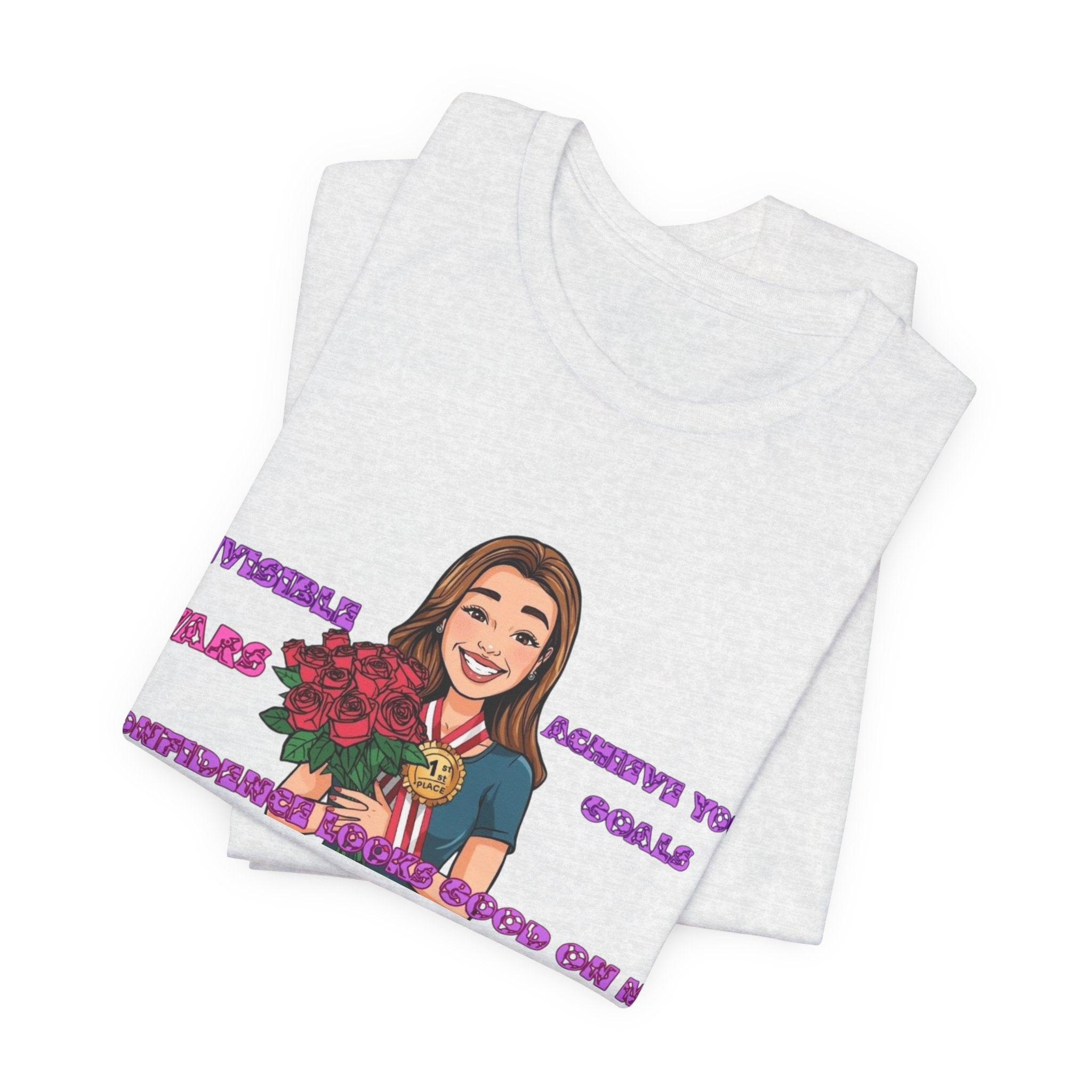 Women T-Shirt—Confidence Looks Good On Me”
