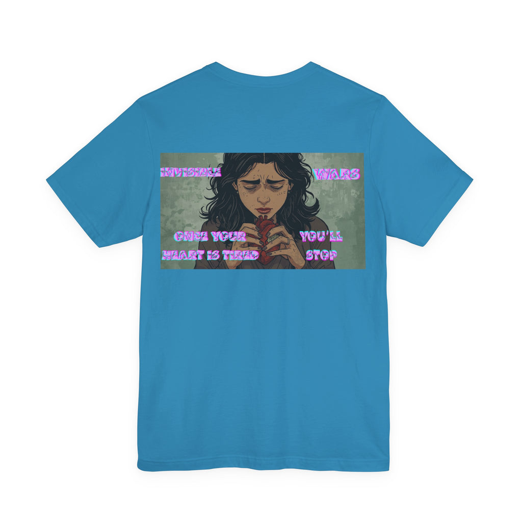 Invisible Wars Graphic Tee — Anime Illustration with "Invisible Wars" Text