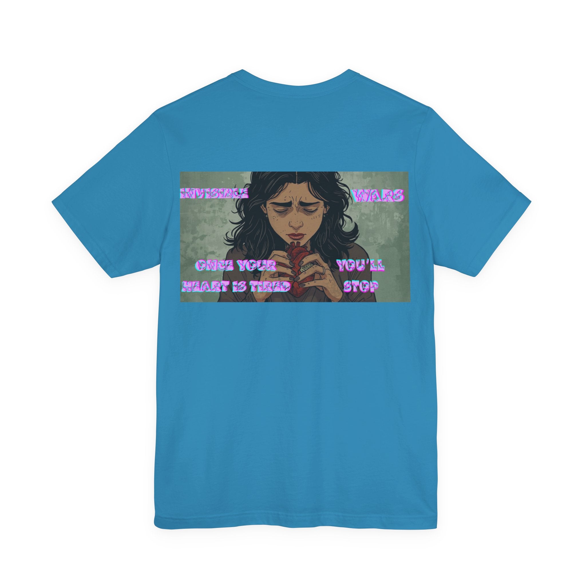 Invisible Wars Graphic Tee — Anime Illustration with "Invisible Wars" Text