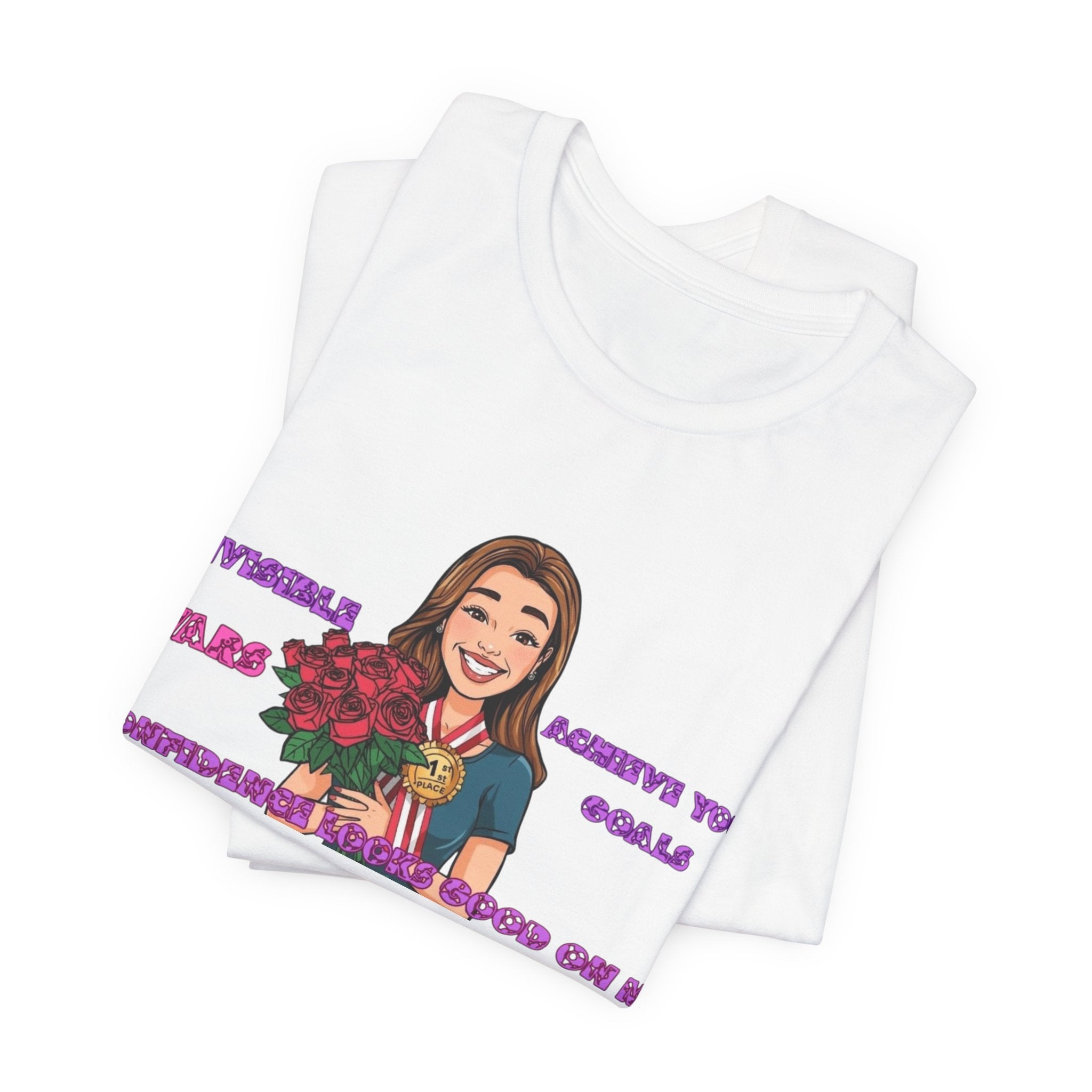 Women T-Shirt—Confidence Looks Good On Me”