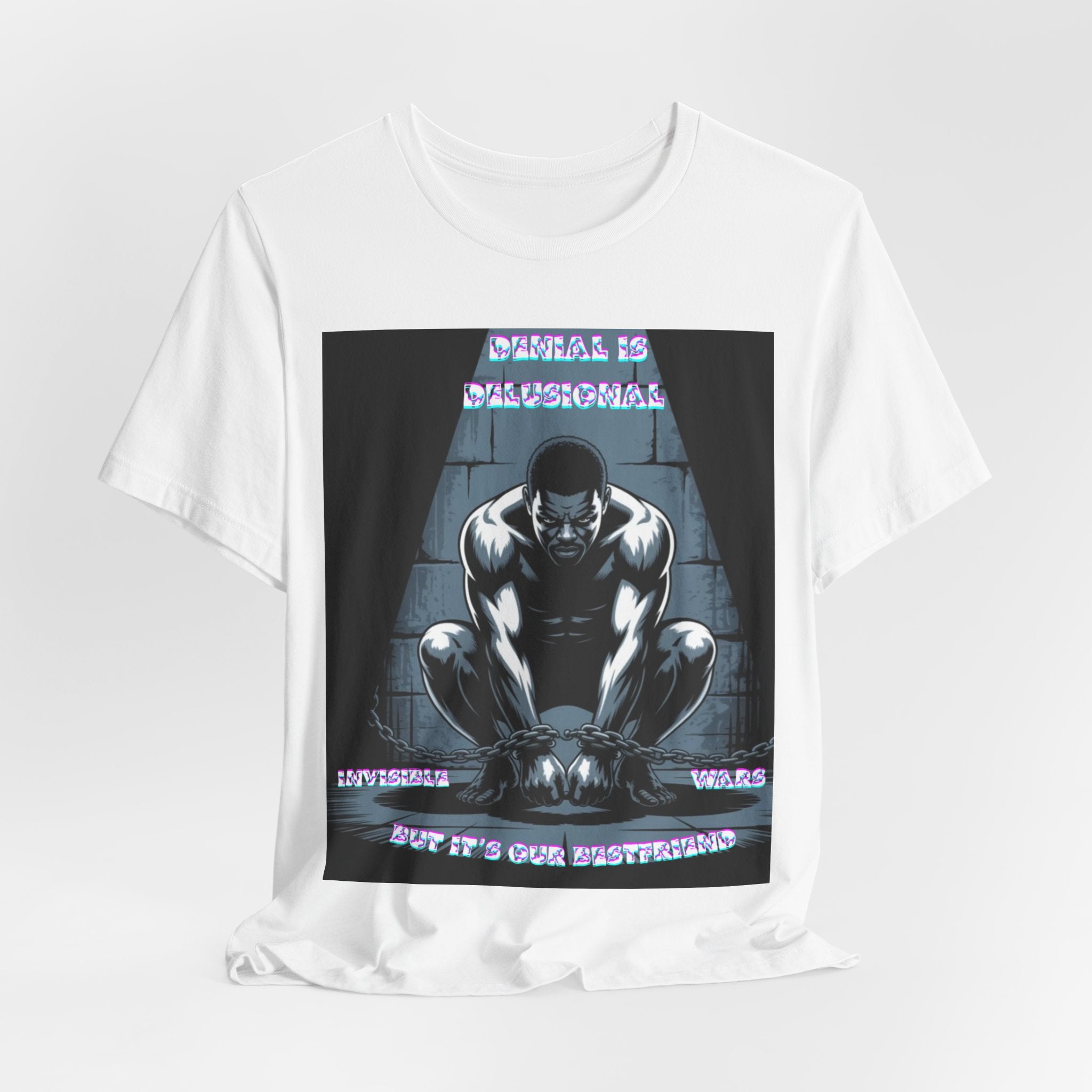 Men T-Shirt—-Denial is Delusion