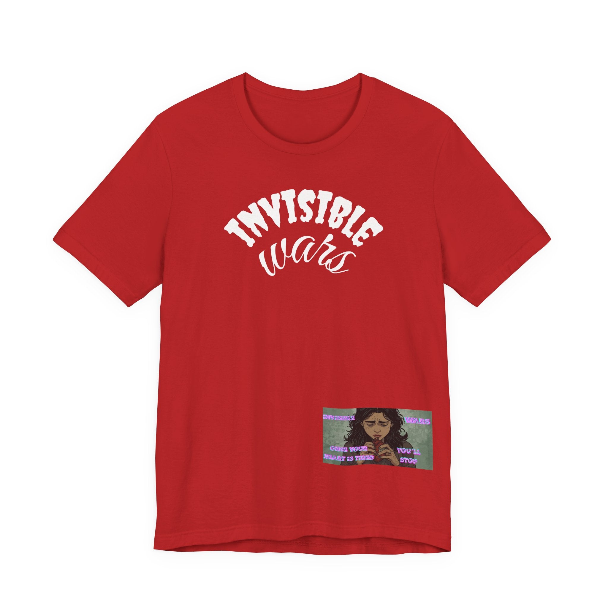Invisible Wars Graphic Tee — Anime Illustration with "Invisible Wars" Text