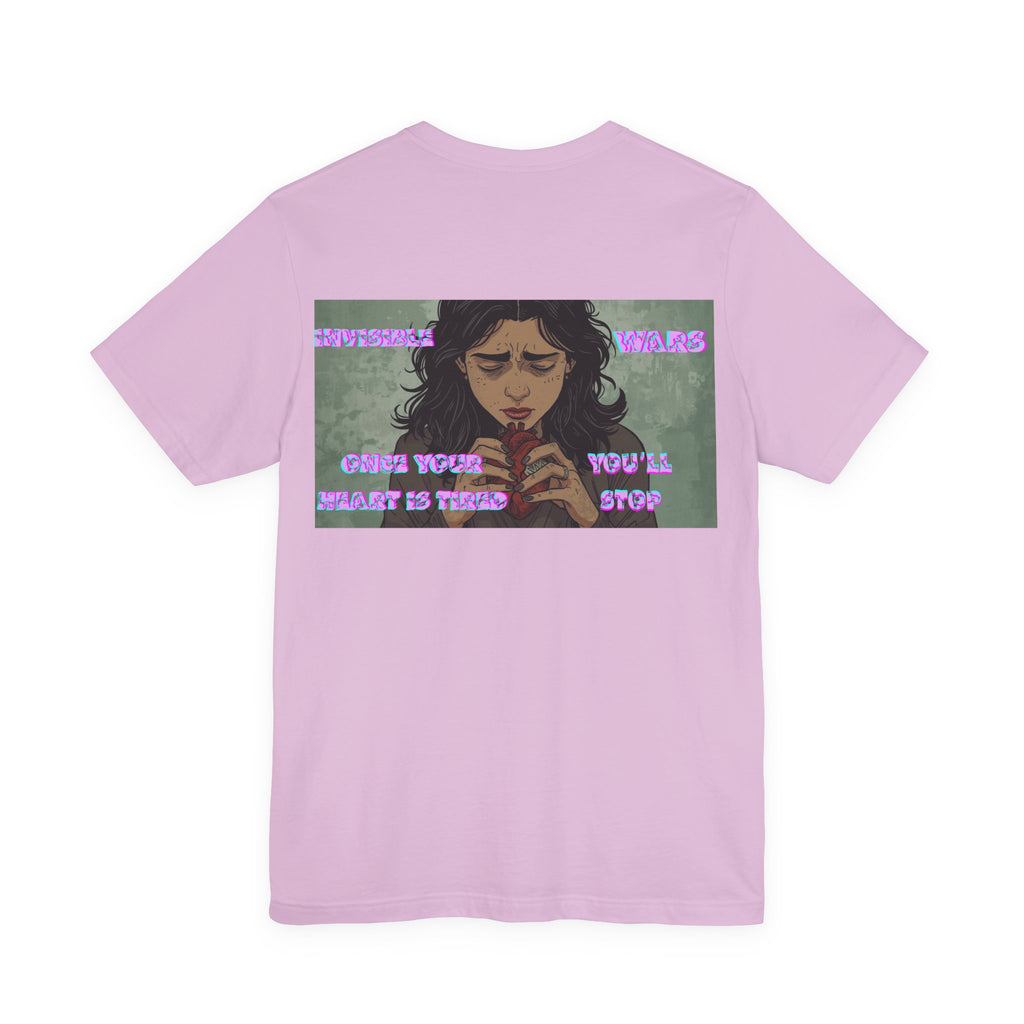 Invisible Wars Graphic Tee — Anime Illustration with "Invisible Wars" Text