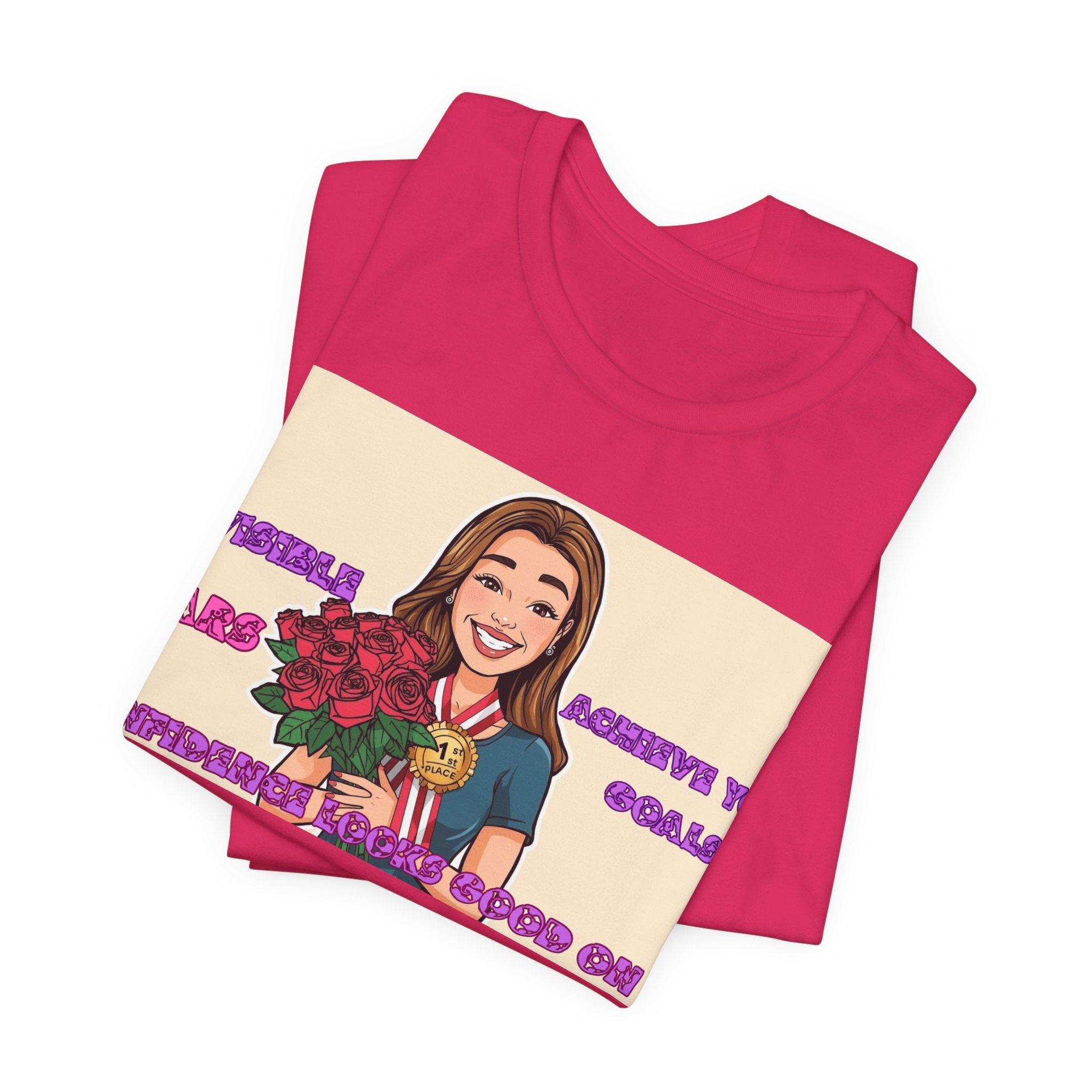 Women T-Shirt—Confidence Looks Good On Me”