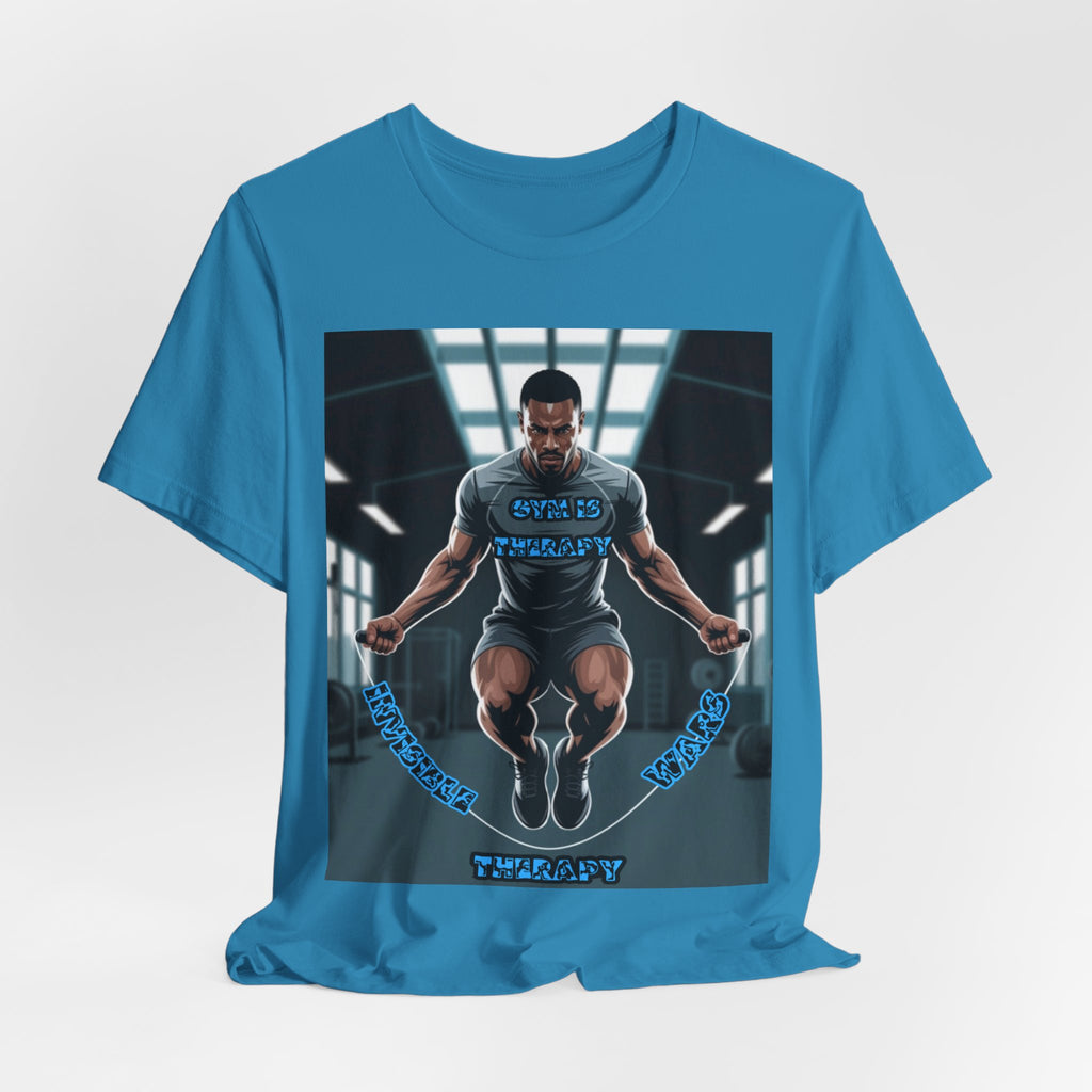 Men T-Shirt = Gym is Therapy