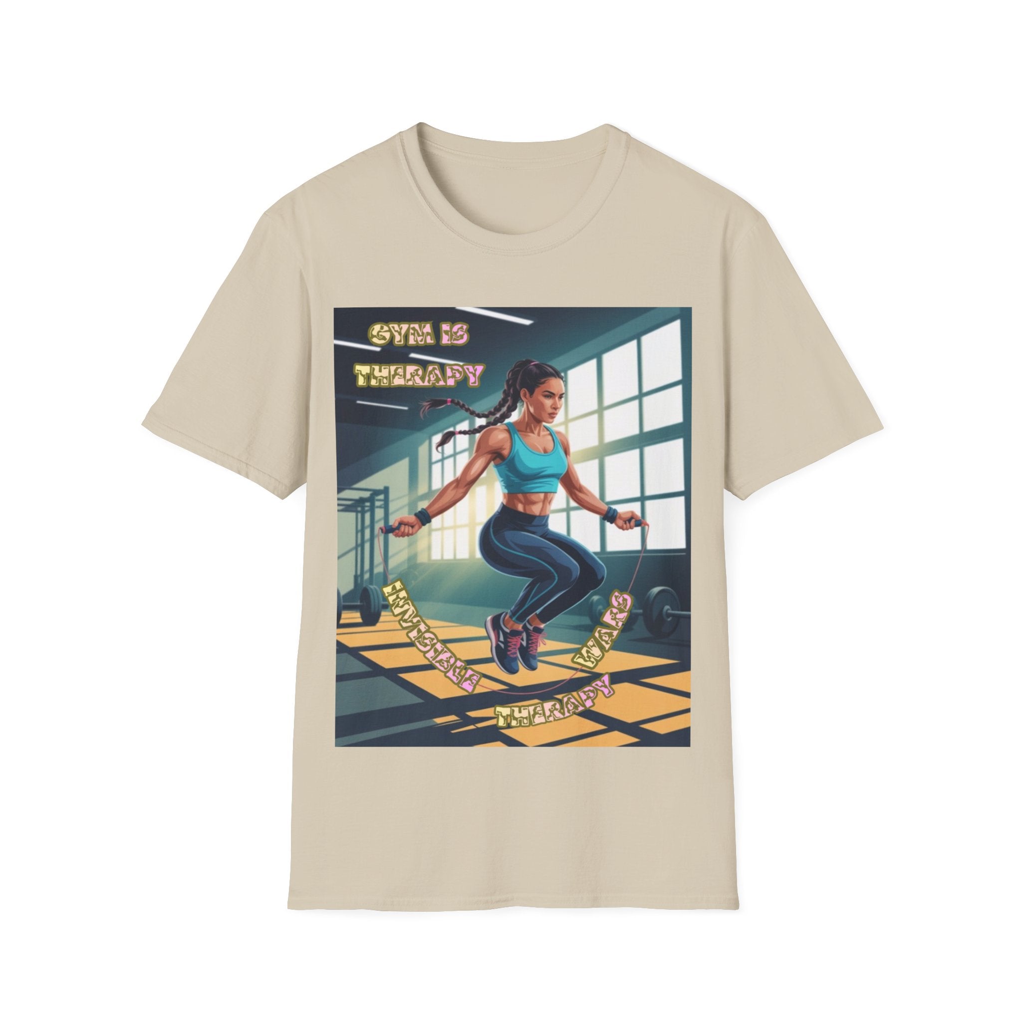 Women T-Shirt - Gym is Therapy Invisible Wars