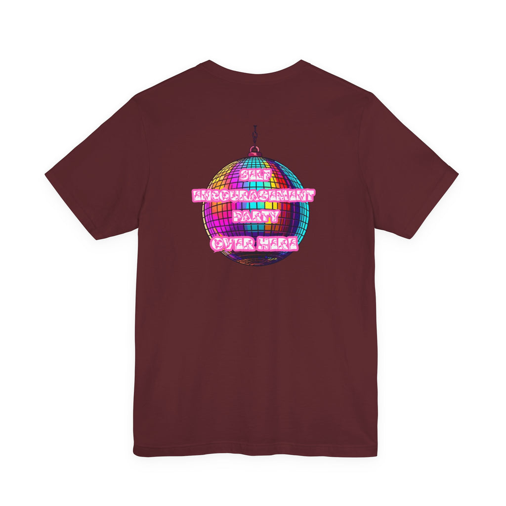 Women Disco Ball T-shirt — Self Encouragement Party