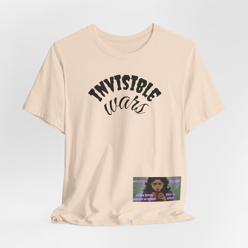 Invisible Wars Graphic Tee — Anime Illustration with "Invisible Wars" Text