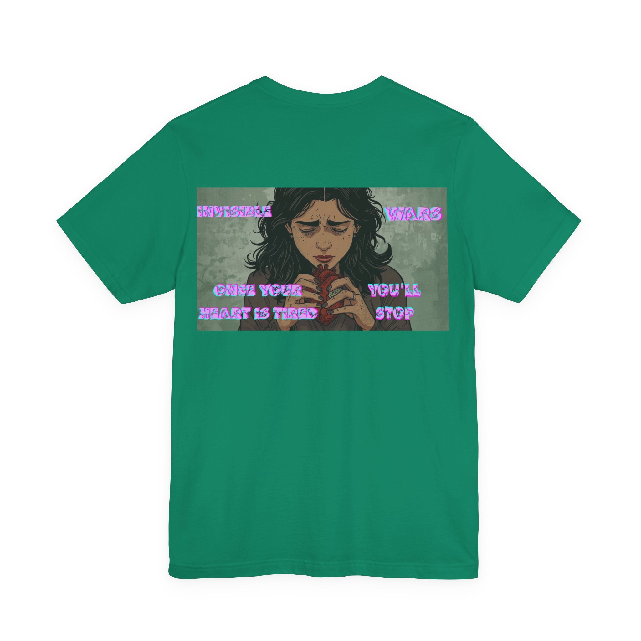 Invisible Wars Graphic Tee — Anime Illustration with "Invisible Wars" Text