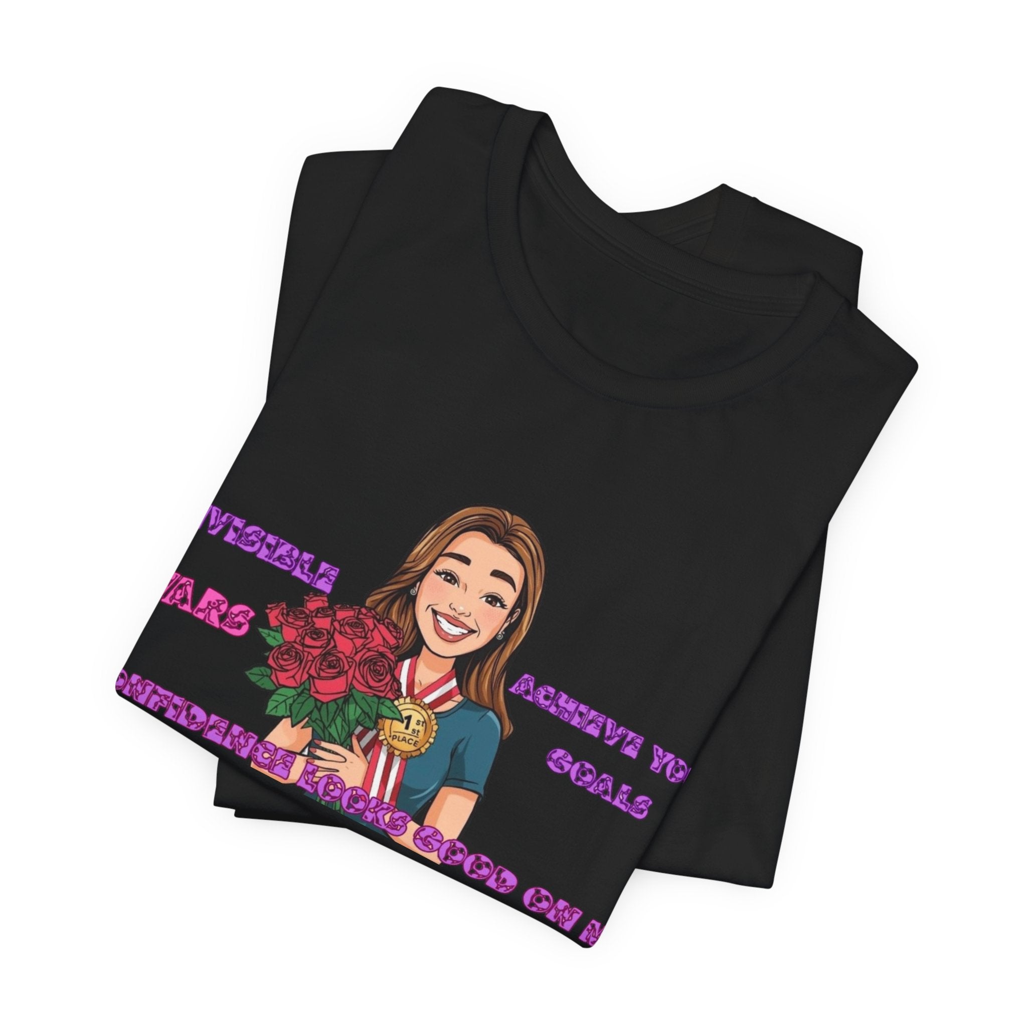 Women T-Shirt—Confidence Looks Good On Me”