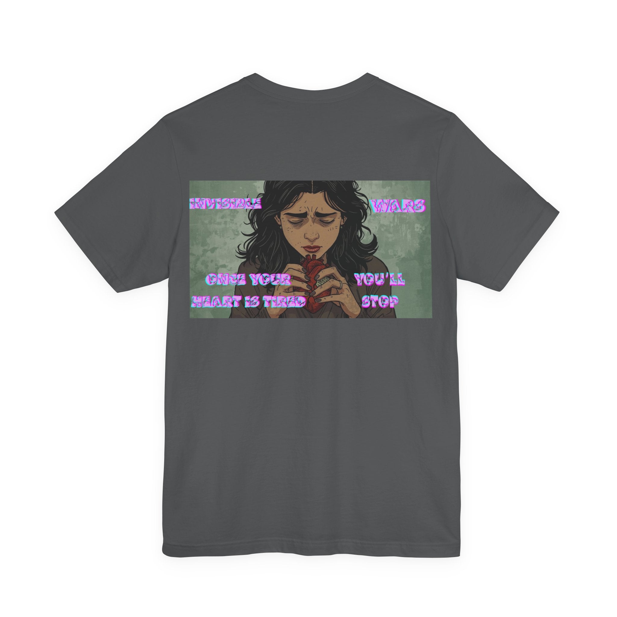 Invisible Wars Graphic Tee — Anime Illustration with "Invisible Wars" Text