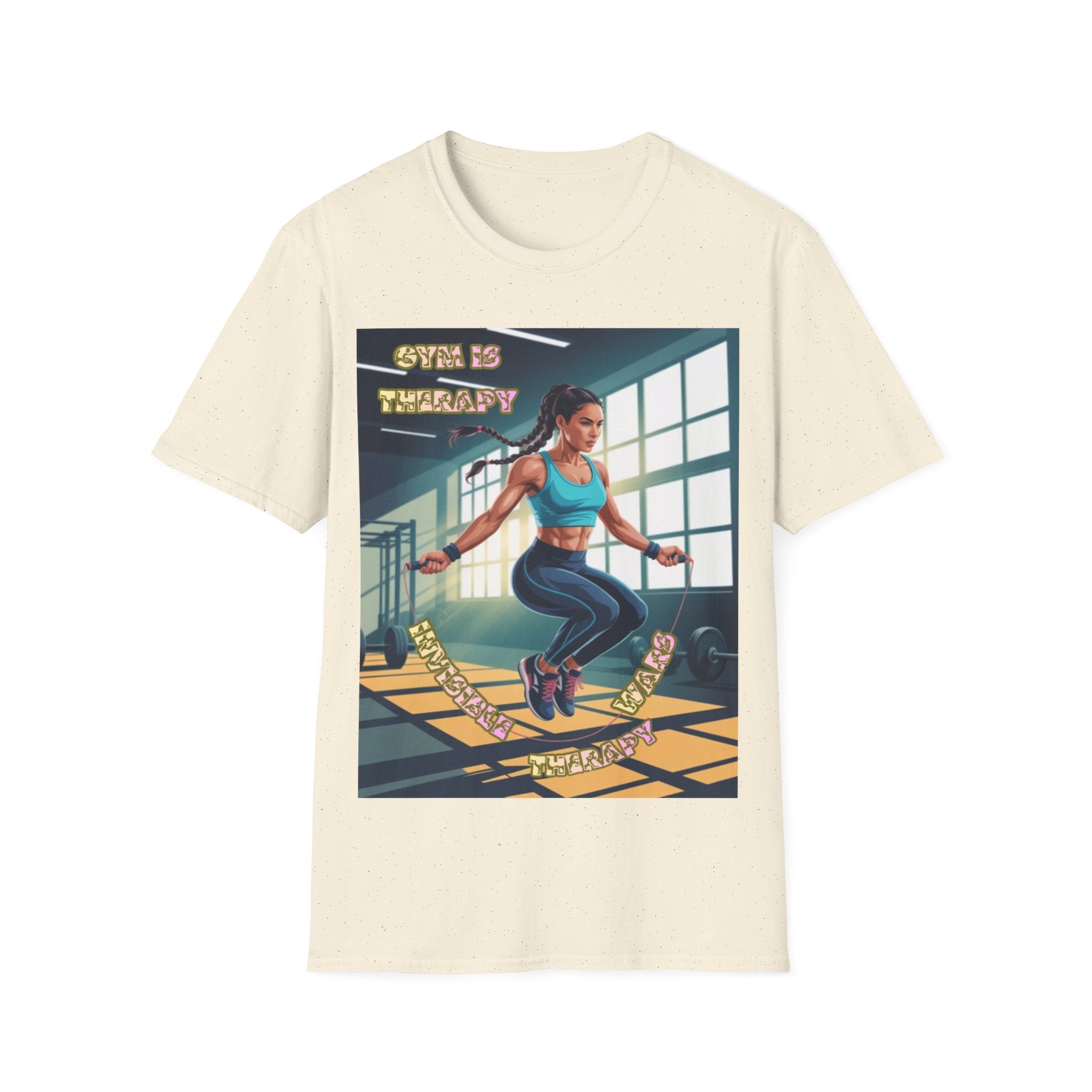 Women T-Shirt - Gym is Therapy Invisible Wars