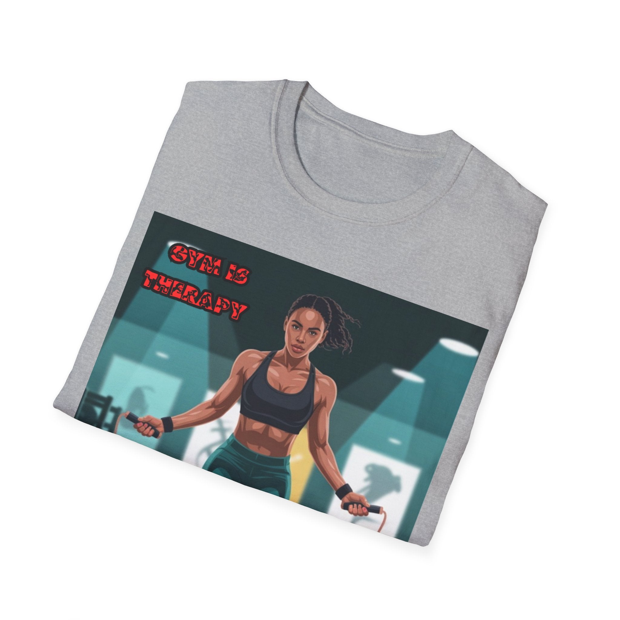 Women T-Shirt —Gym is Therapy Invisible Wars