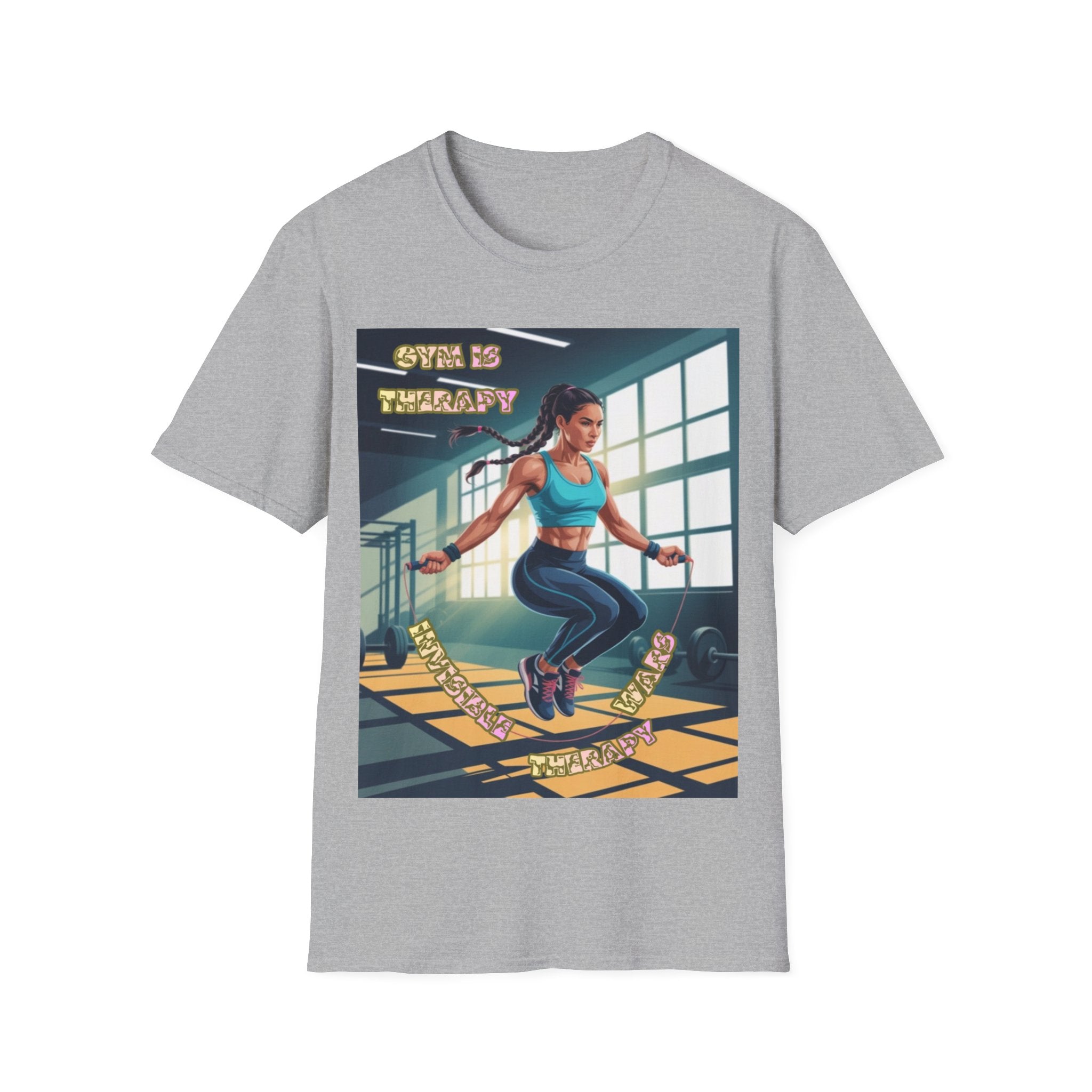 Women T-Shirt - Gym is Therapy Invisible Wars