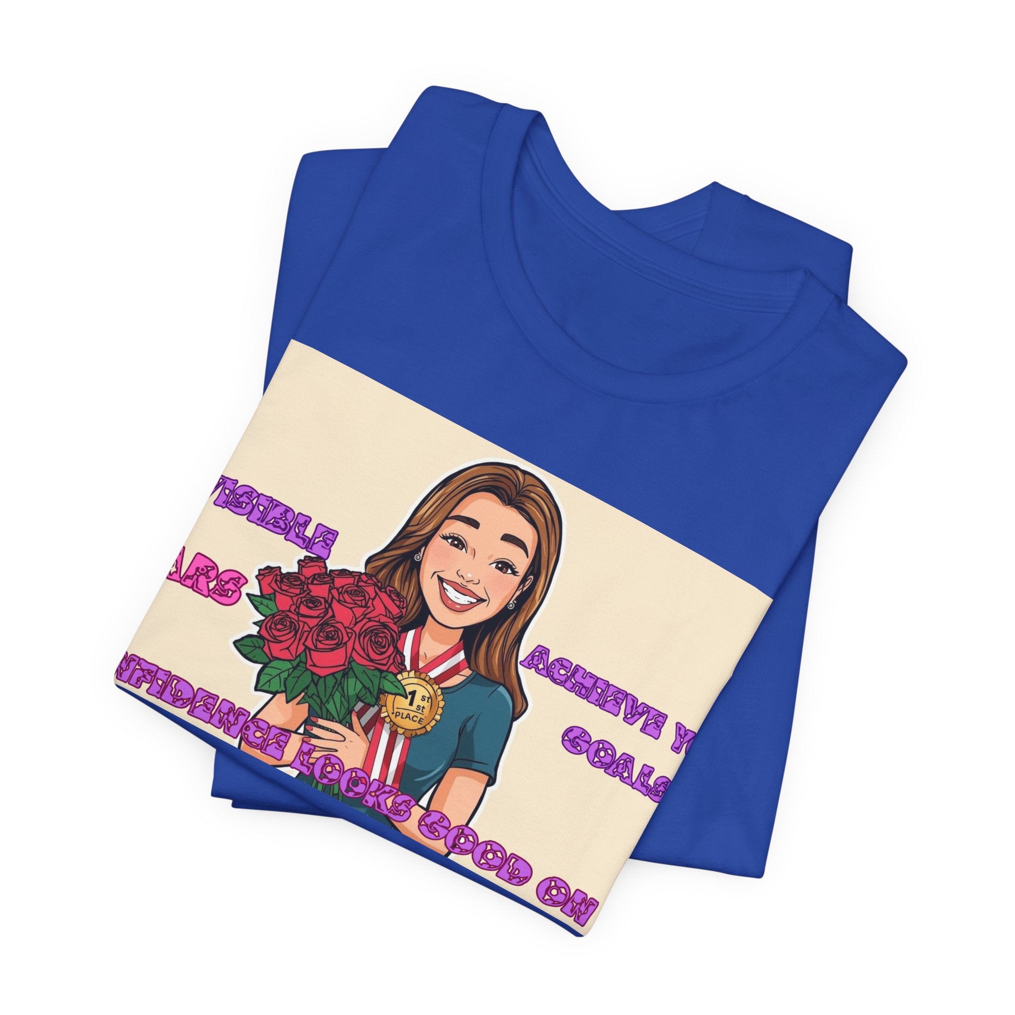 Women T-Shirt—Confidence Looks Good On Me”