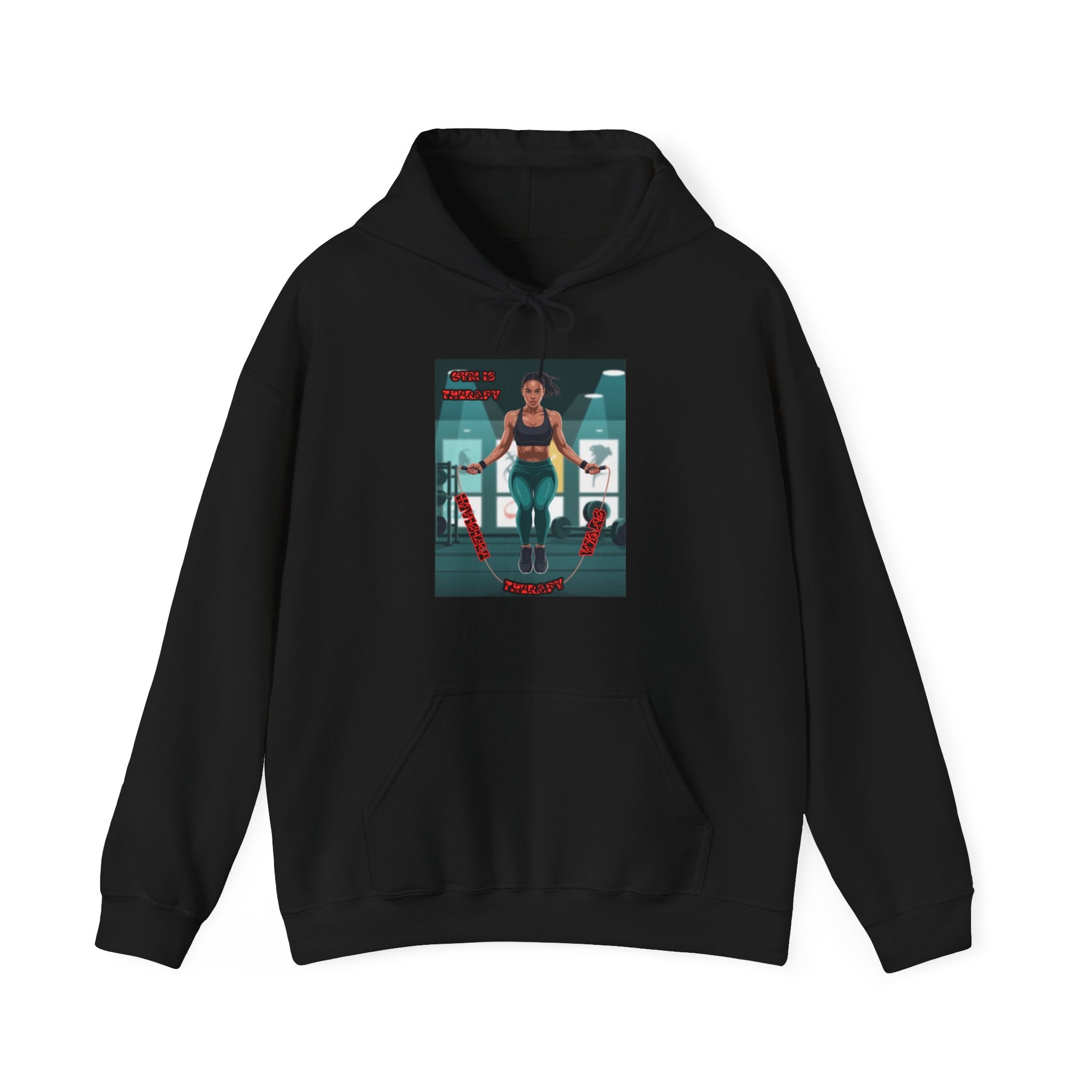 Women Hoodie — Gym is Therapy Invisible Wars